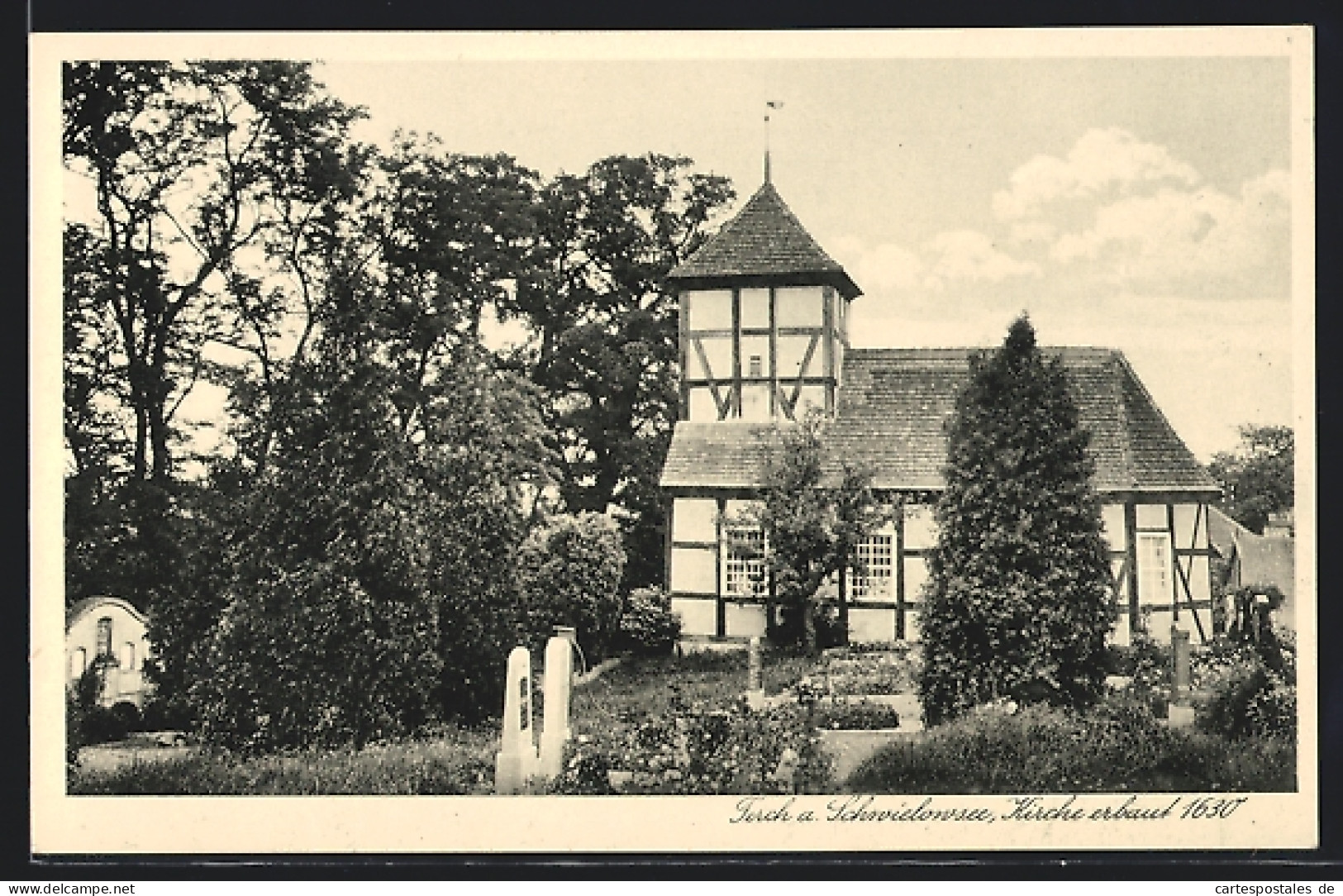 AK Ferch am Schwielowsee, Fachwerkkirche erbaut 1630