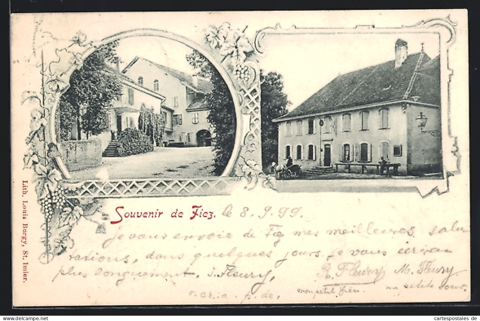 AK Fiez, Gasthaus und Ortspartie