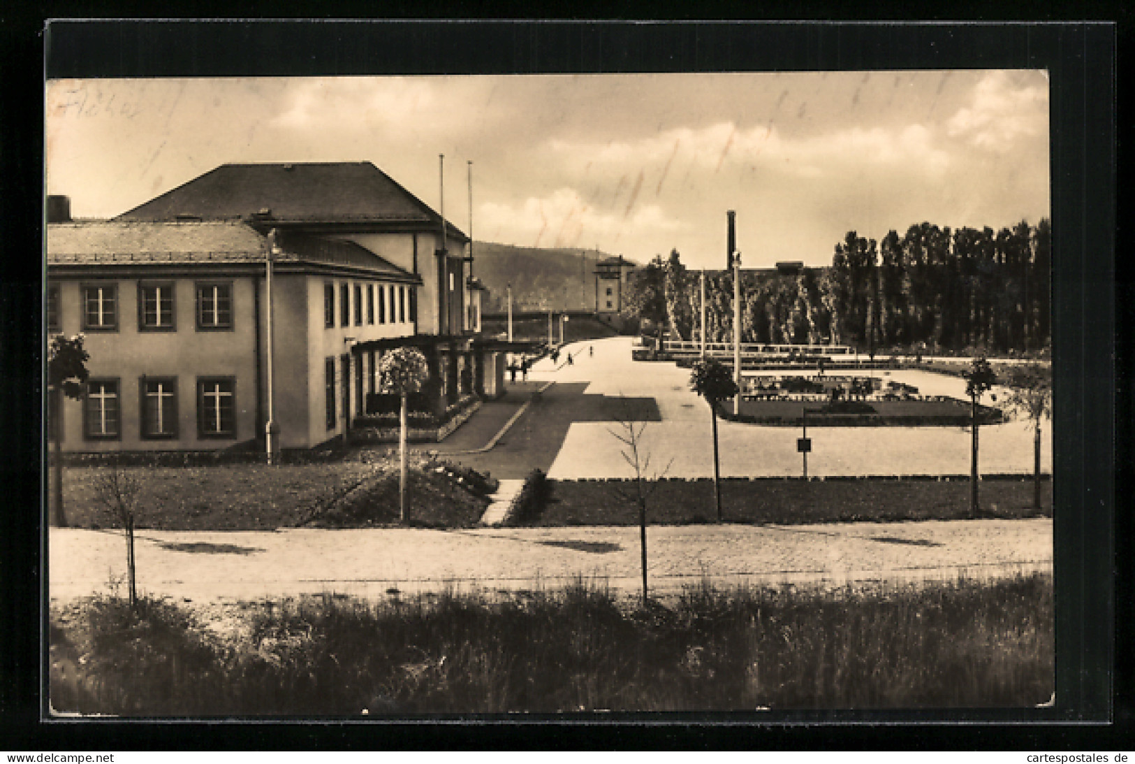 AK Flöha /Sa., Partie am Bahnhof