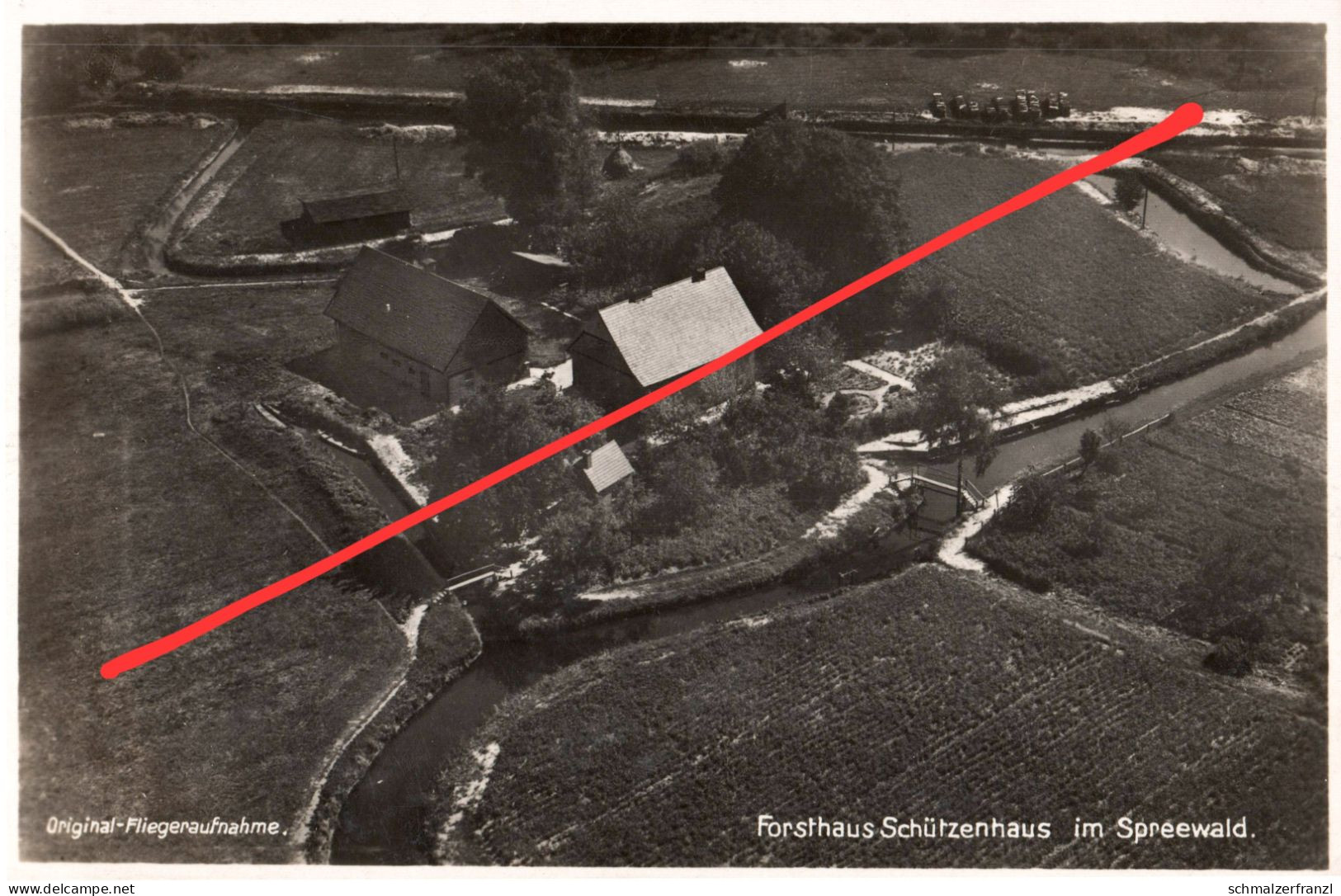 AK Forsthaus Schützenhaus Spreewald Luftbild a Alt Neu Zauche Burg Wußwerk Lehde Leipe Straupitz Wotschofska Lübbenau