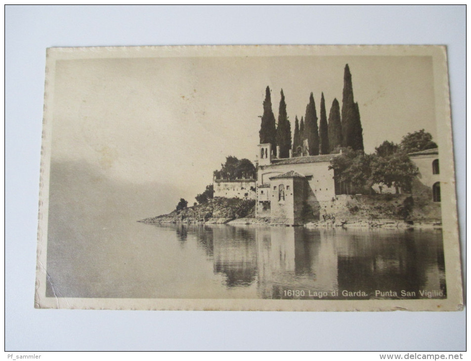 AK / Fotokarte 1912 Lago di Garda. Punta San Vigilio. Verlag: Wehrli A.G. Kilchberg-Zürich