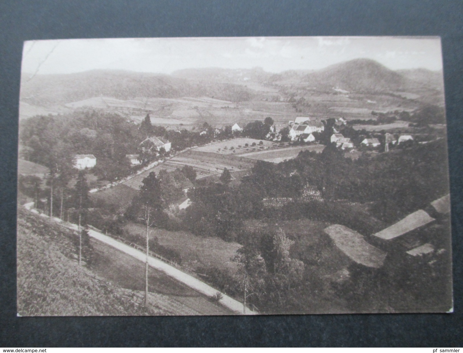 AK / Fotokarte 1935 Bad Geltschberg mit Ober Wessig Nordböhmen / Sudeten. Panorama. Winziger Ort!