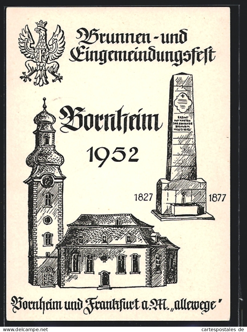 AK Frankfurt-Bornheim, Brunnen- & Eingemeindungsfest 1952