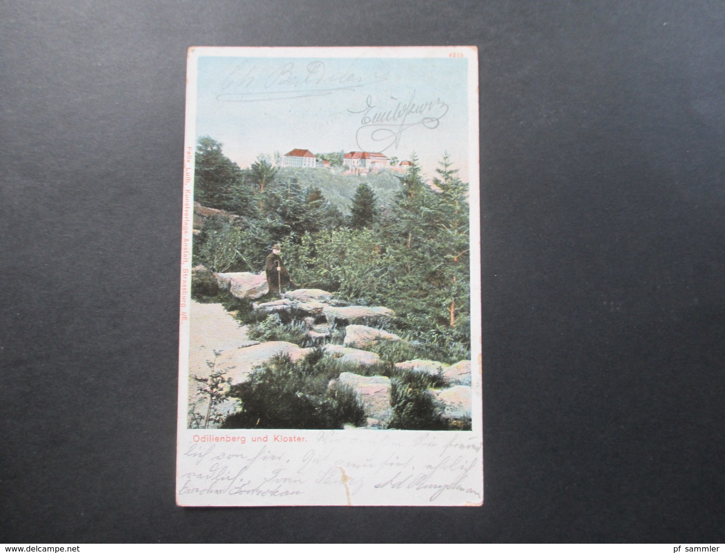 AK Frankreich / DR Elsass Odilienberg und Kloster. nach Neudorf Ober Elsass mit AK Stempel. Oberehheim