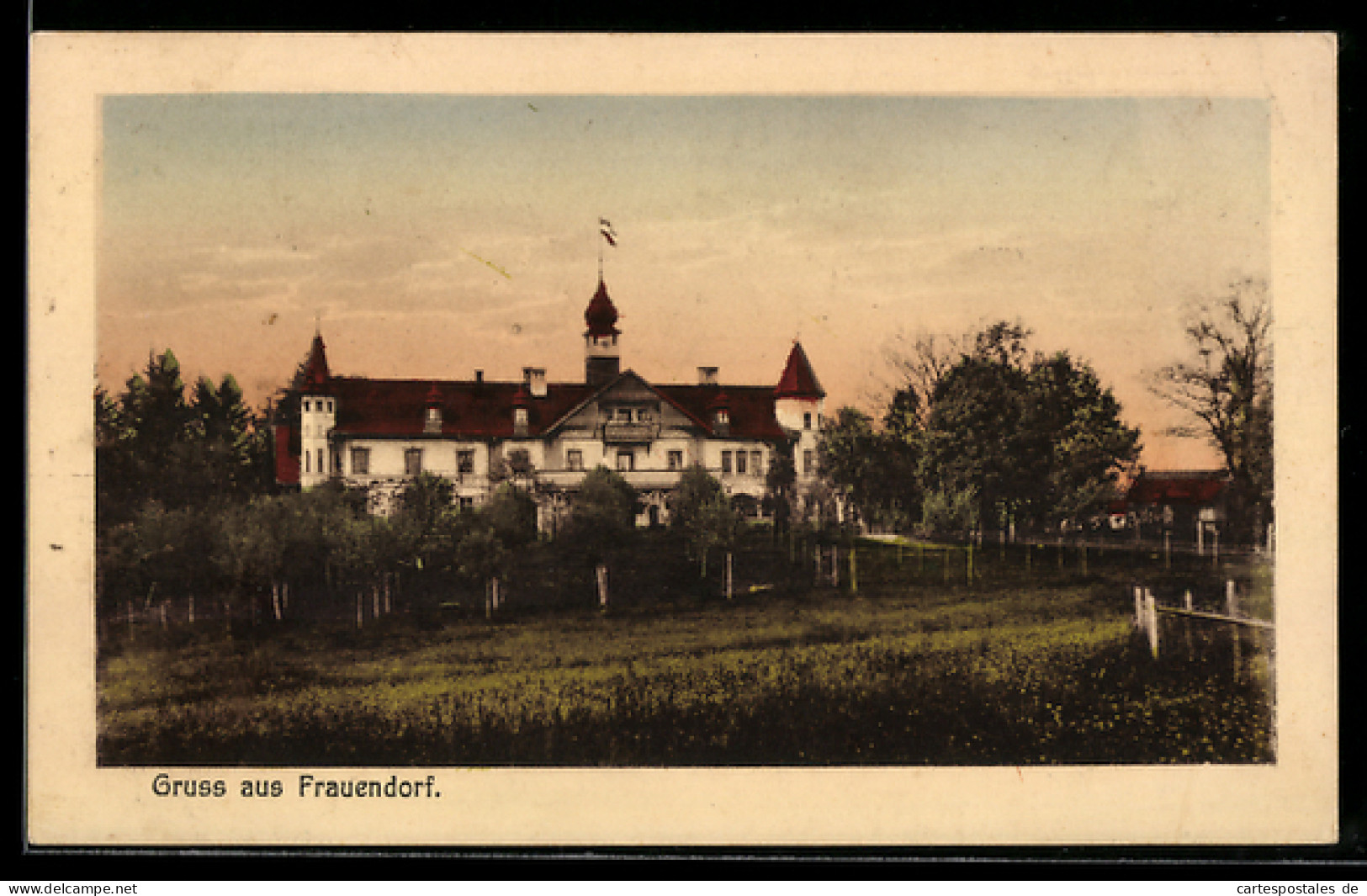 AK Frauendorf / Vilshofen, Ortspartie mit Hotel