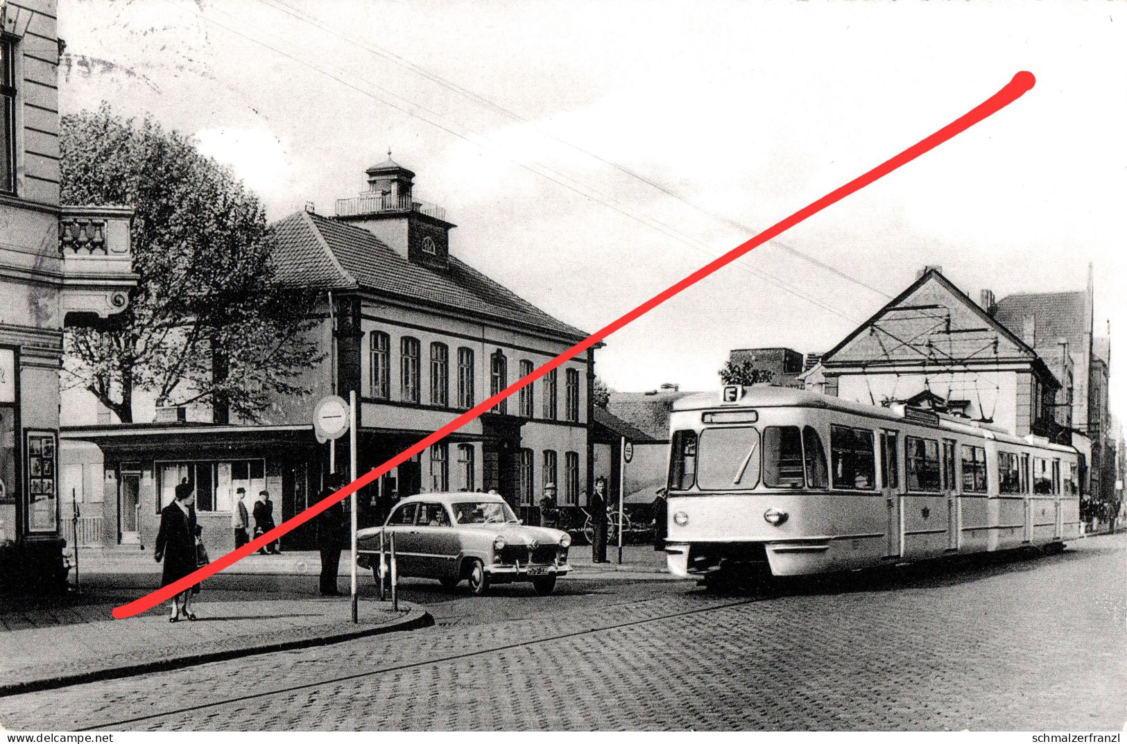 AK Frechen Hauptstraße Marienschule Straßenbahn Tram Stadtbahn a Marsdorf Hücheln Benzelrath Grefrath Hürth Kerpen Köln