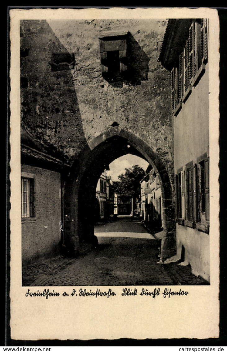AK Freinsheim, Partie a. d. Weinstrasse m. Tor