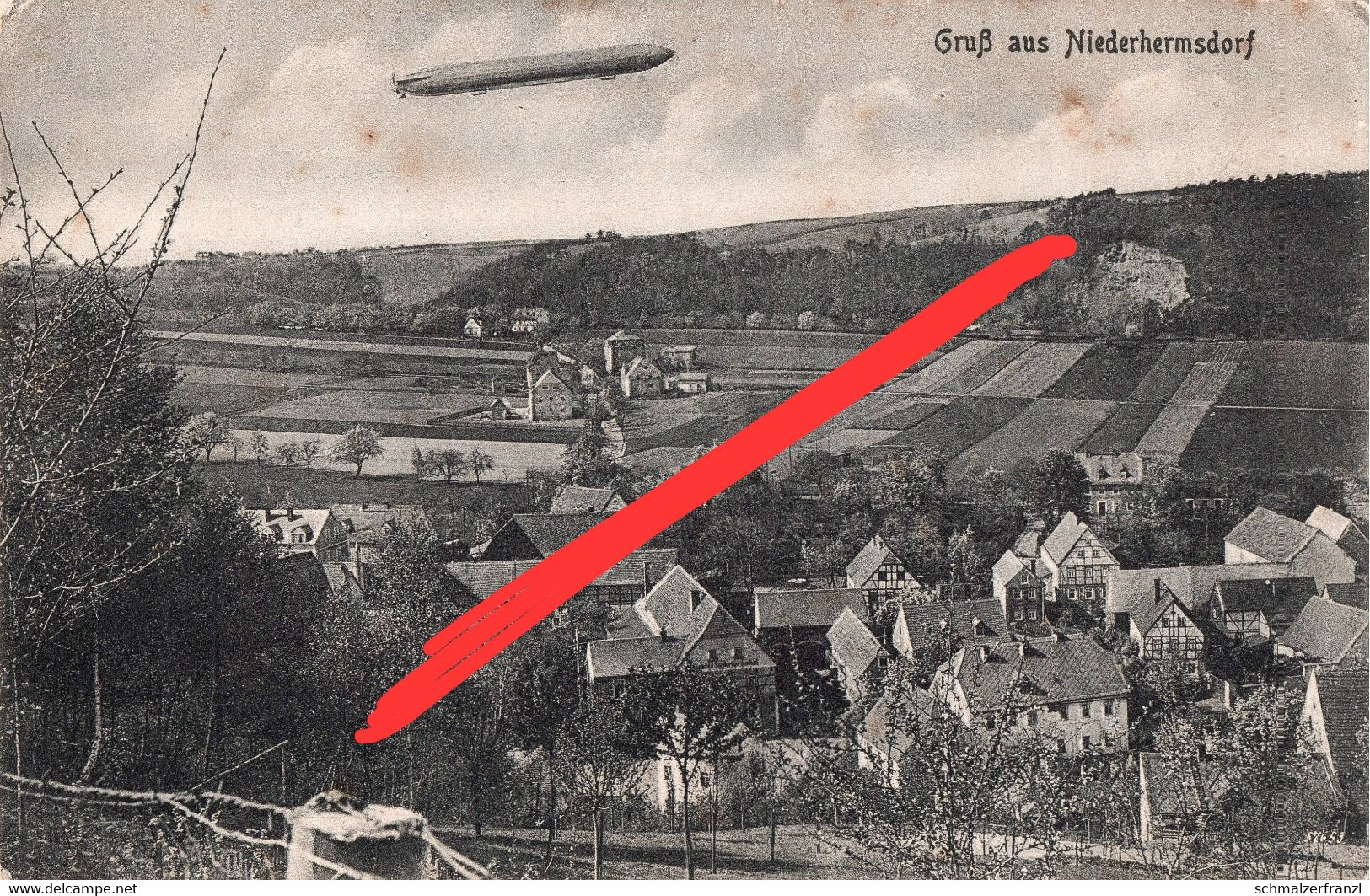 AK Freital Niederhermsdorf Zeppelin Parseval Oberhermsdorf Wurgwitz Saalhausen Pesterwitz Zauckerode Kesselsdorf Dresden