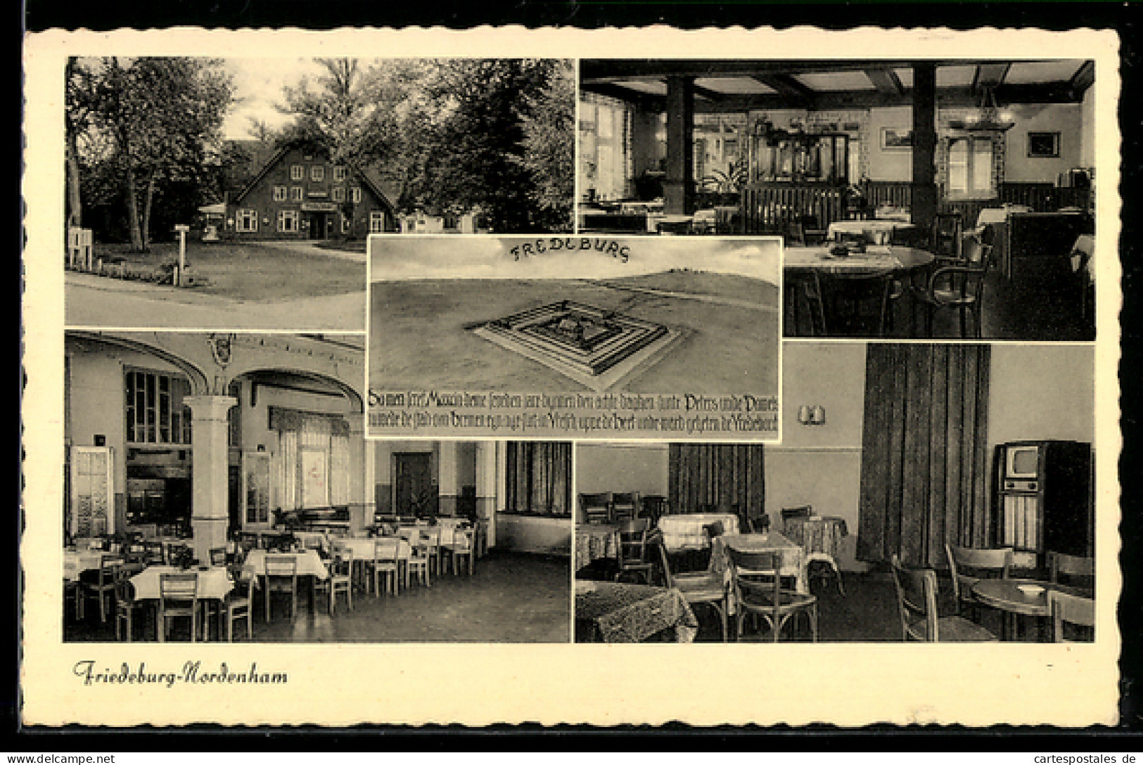 AK Friedeburg-Nordenham, Gasthaus von innen und aussen