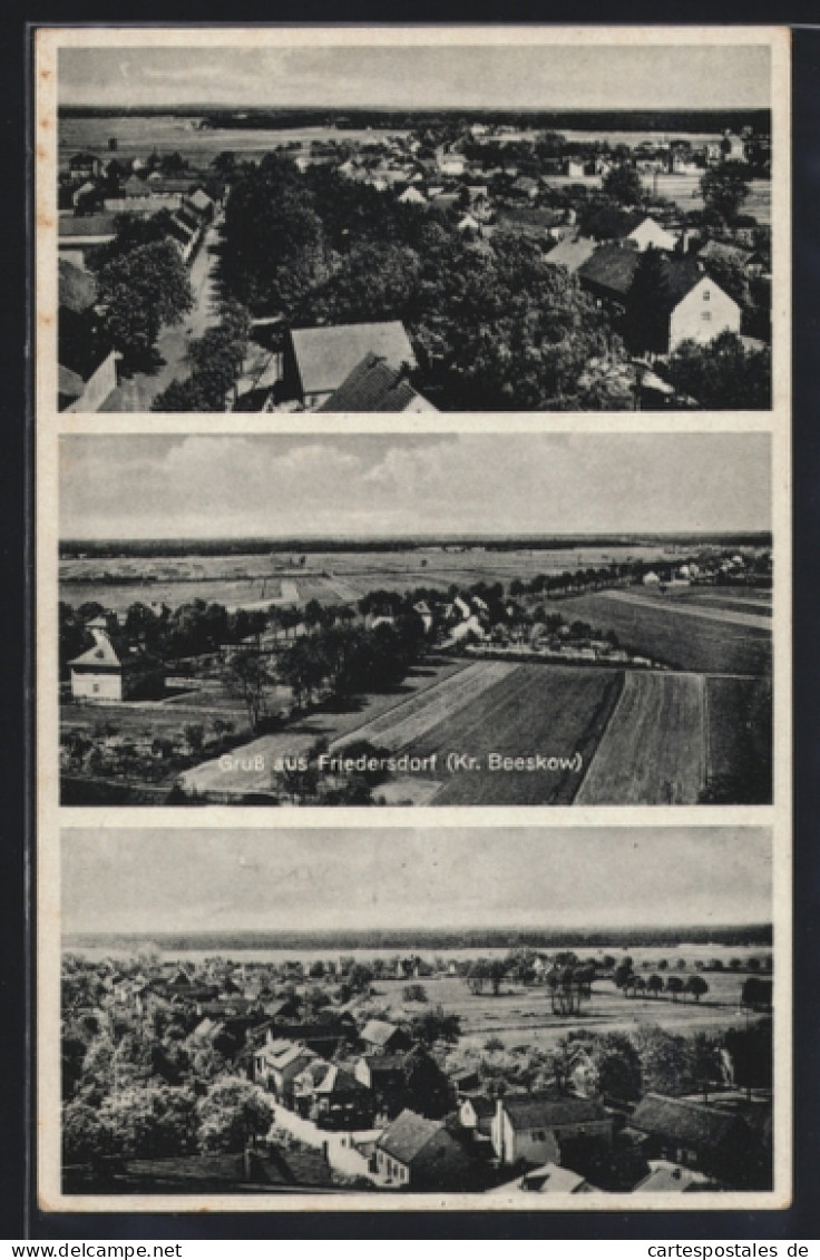 AK Friedersdorf /Beeskow, Verschiedene Ortsansichten