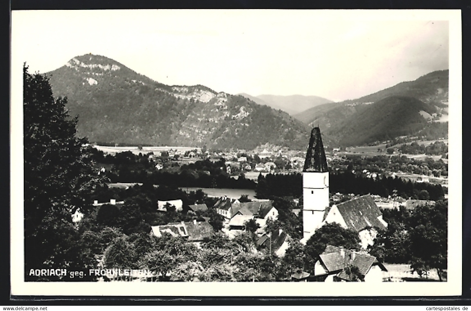 AK Frohnleiten, Adriach mit Kirche gegen Frohnleiten