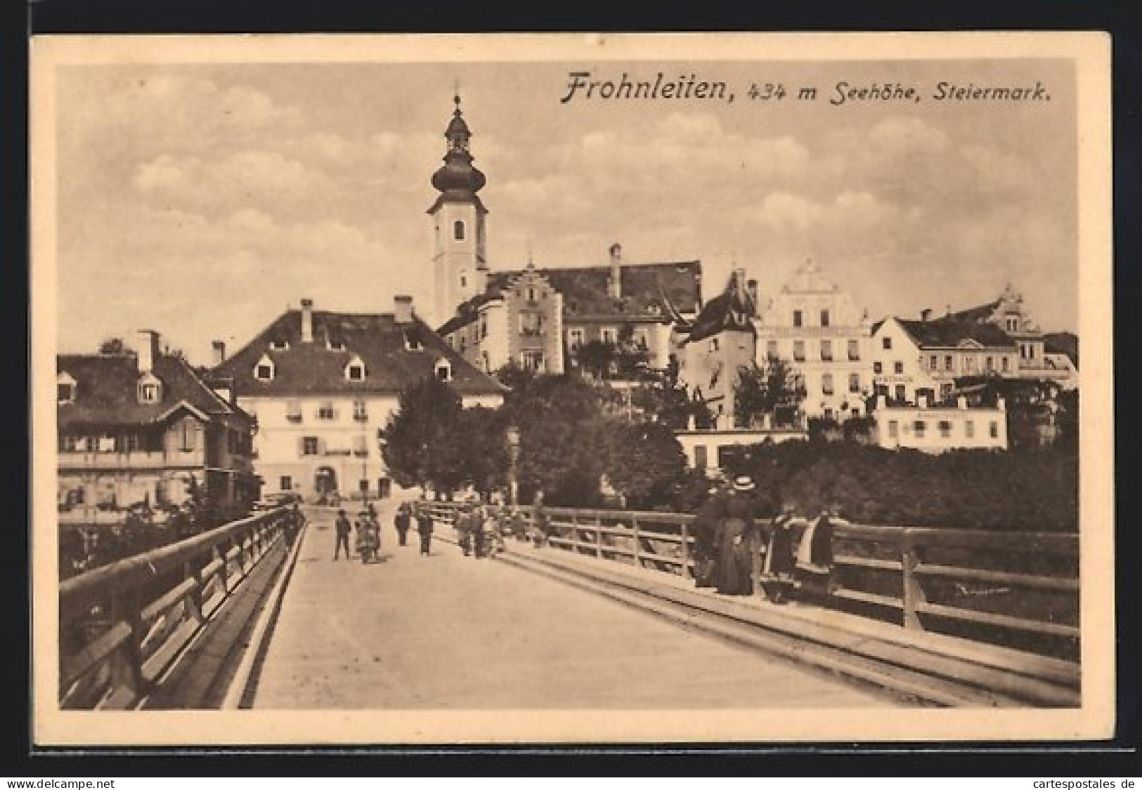 AK Frohnleiten, Brückenpartie mit Panoramablick