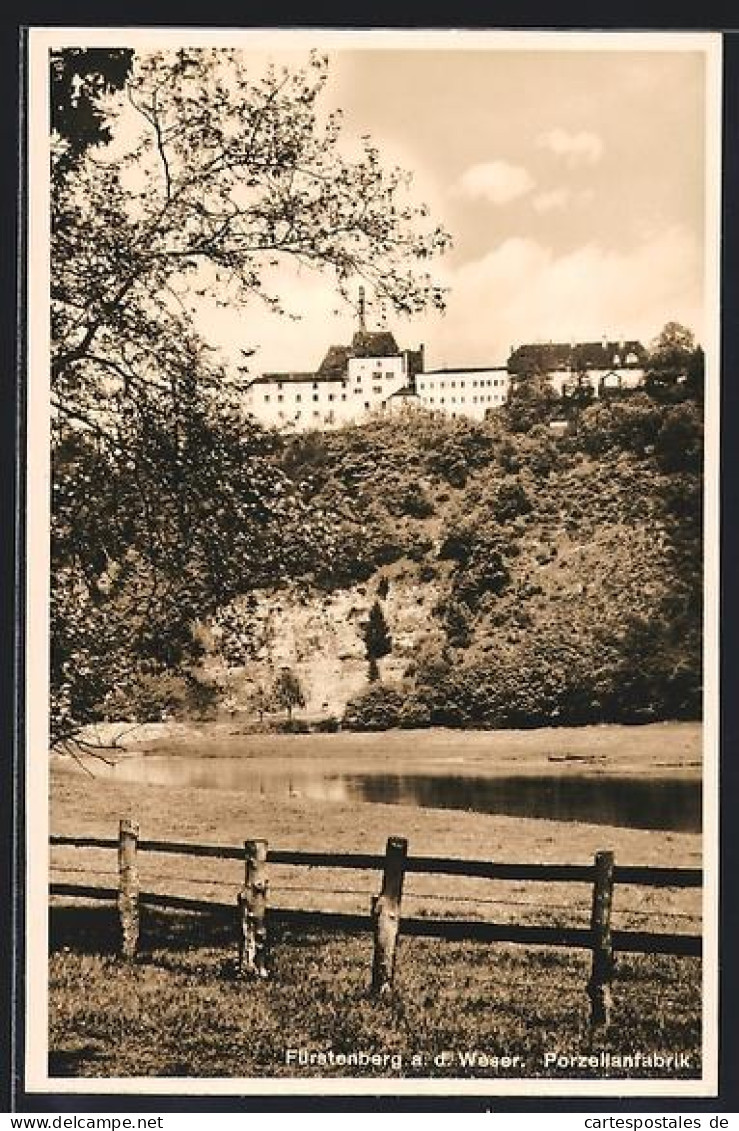 AK Fürstenberg a. d. Weser, Porzellanfabrik