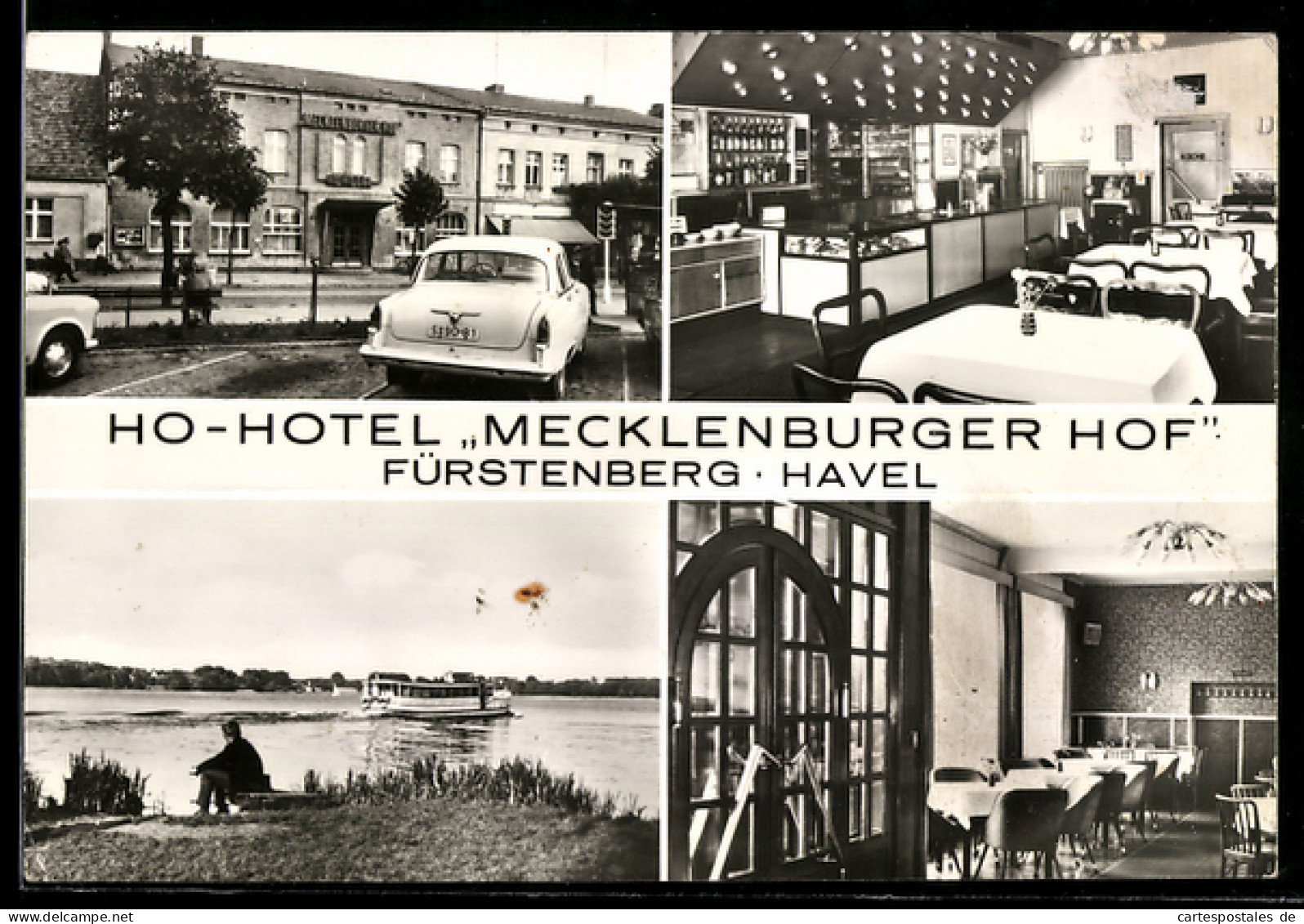 AK Fürstenberg /Havel, HO-Hotel Mecklenburger Hof, Innenansichten
