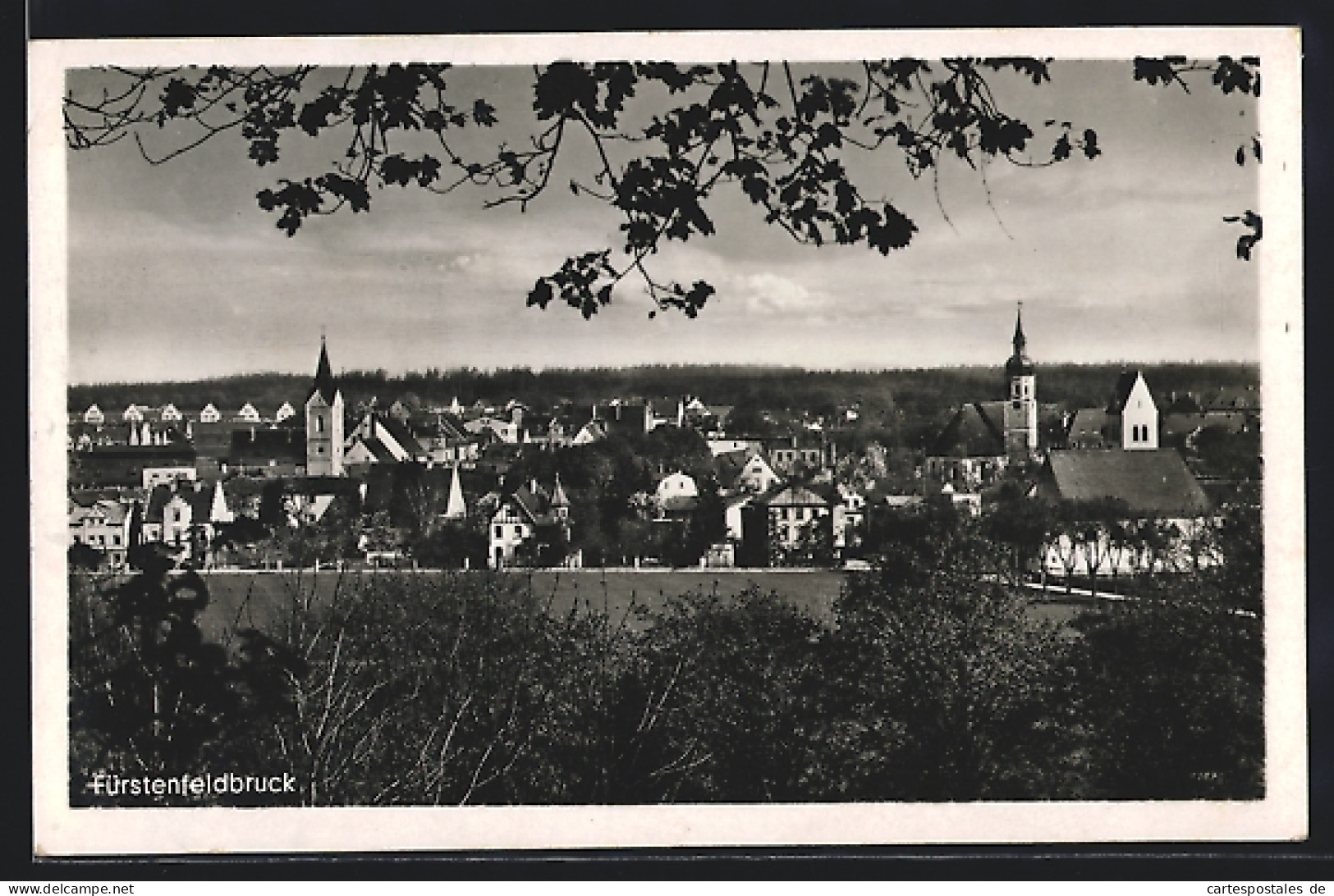 AK Fürstenfeldbruck, Ortsansicht aus der Vogelschau