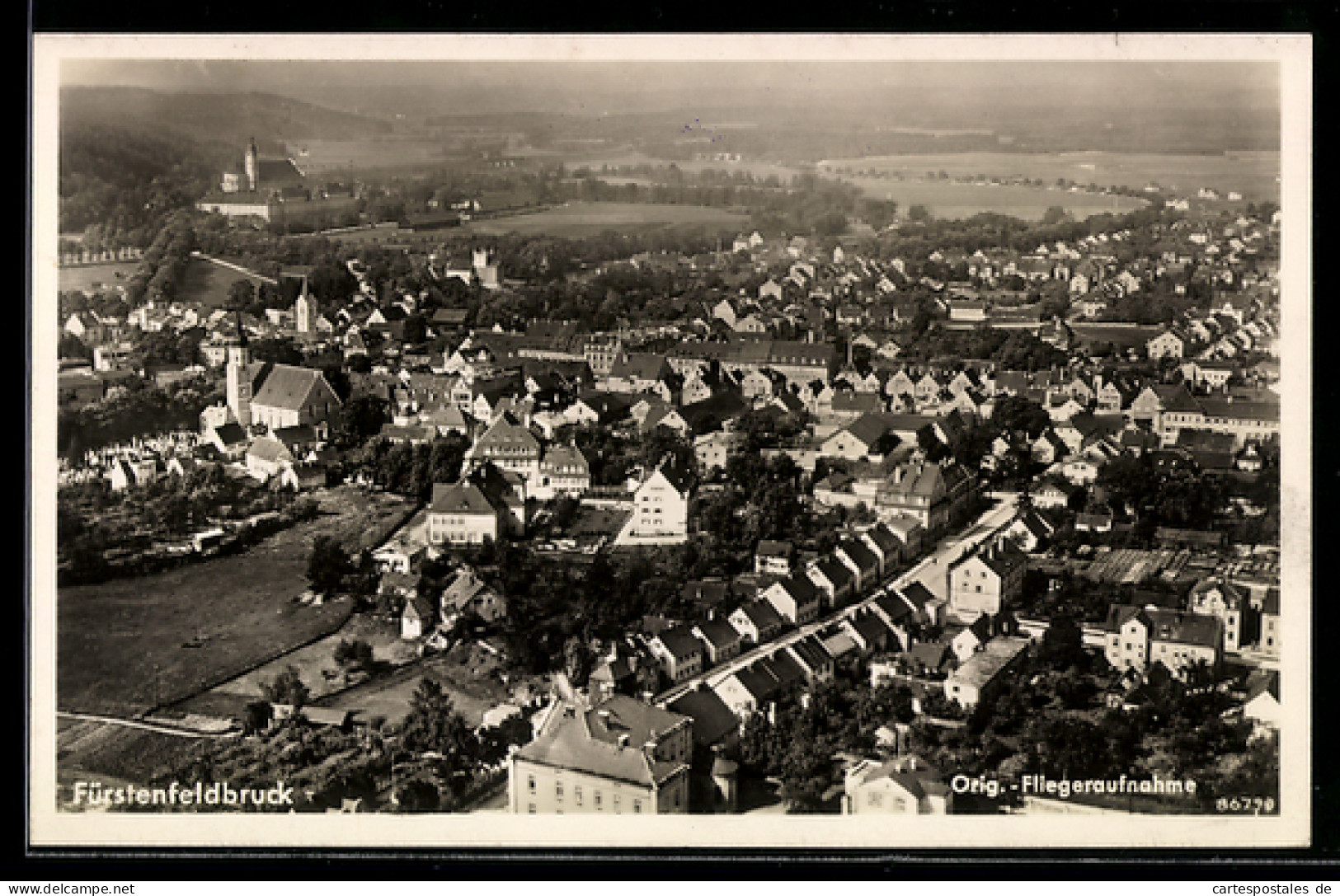 AK Fürstenfeldbruck, Totalansicht, Fliegeraufnahme