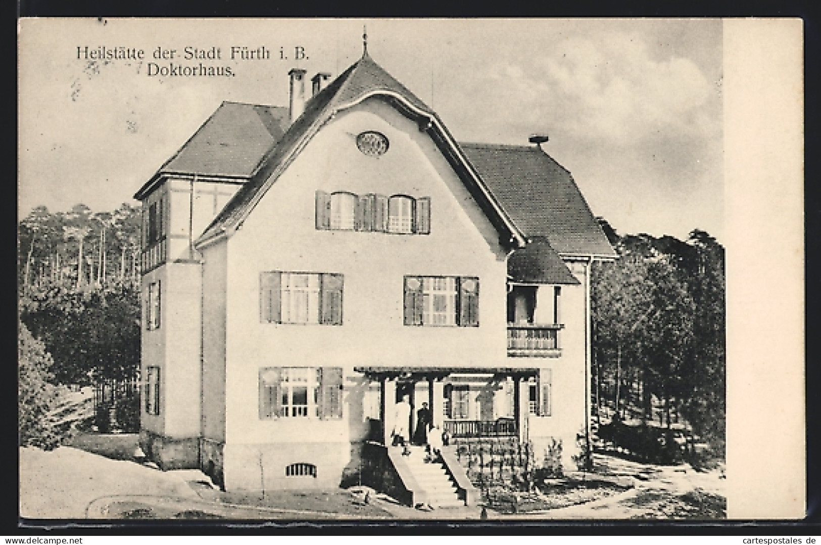 AK Fürth i. B., Heilstätte der Stadt Fürth, Doktorhaus