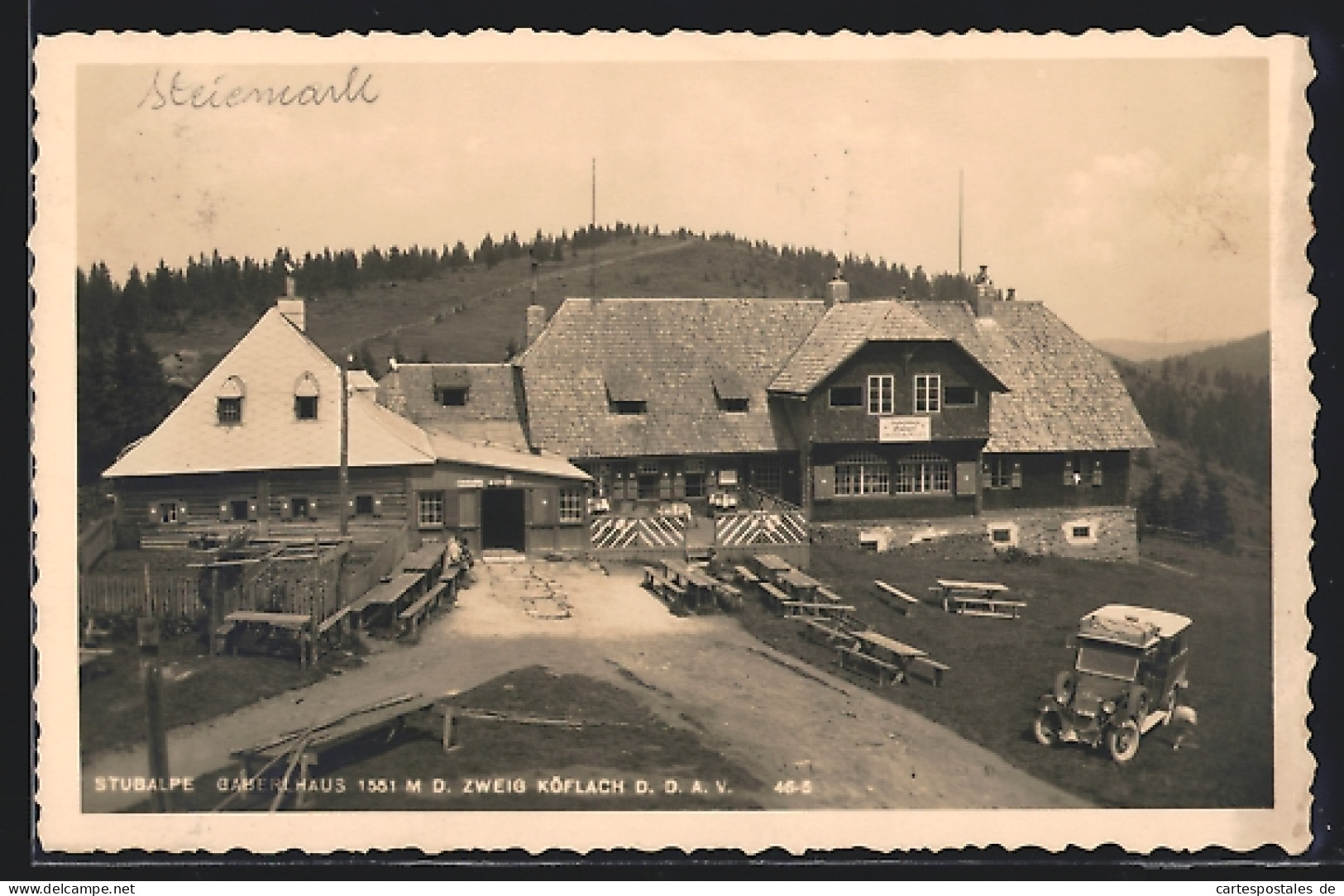 AK Gaberlhaus auf der Stubalpe, Zweig Köflach D. D. A. V.