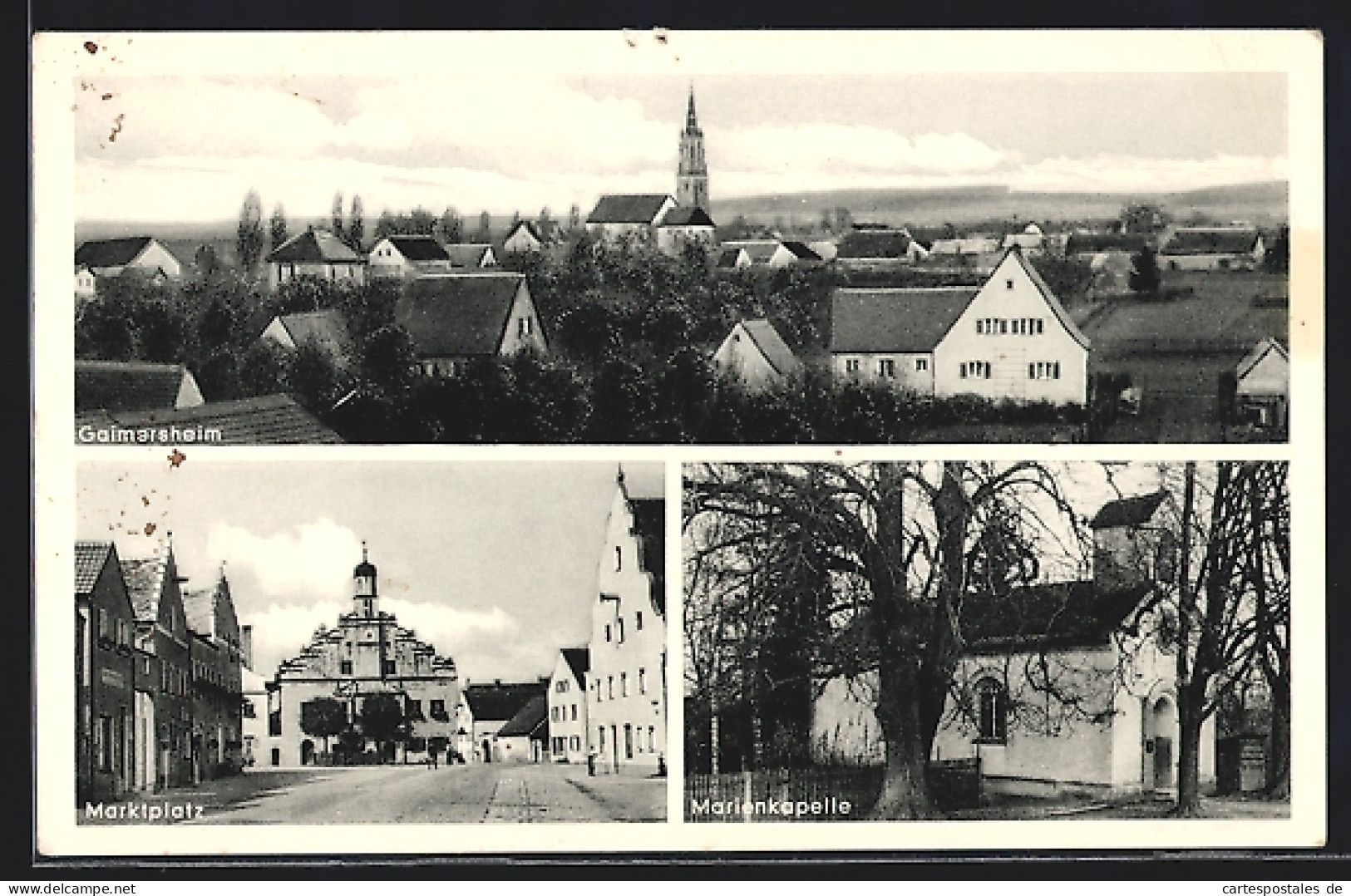 AK Gaimersheim, Ortsansicht, Marktplatz und Marienkapelle