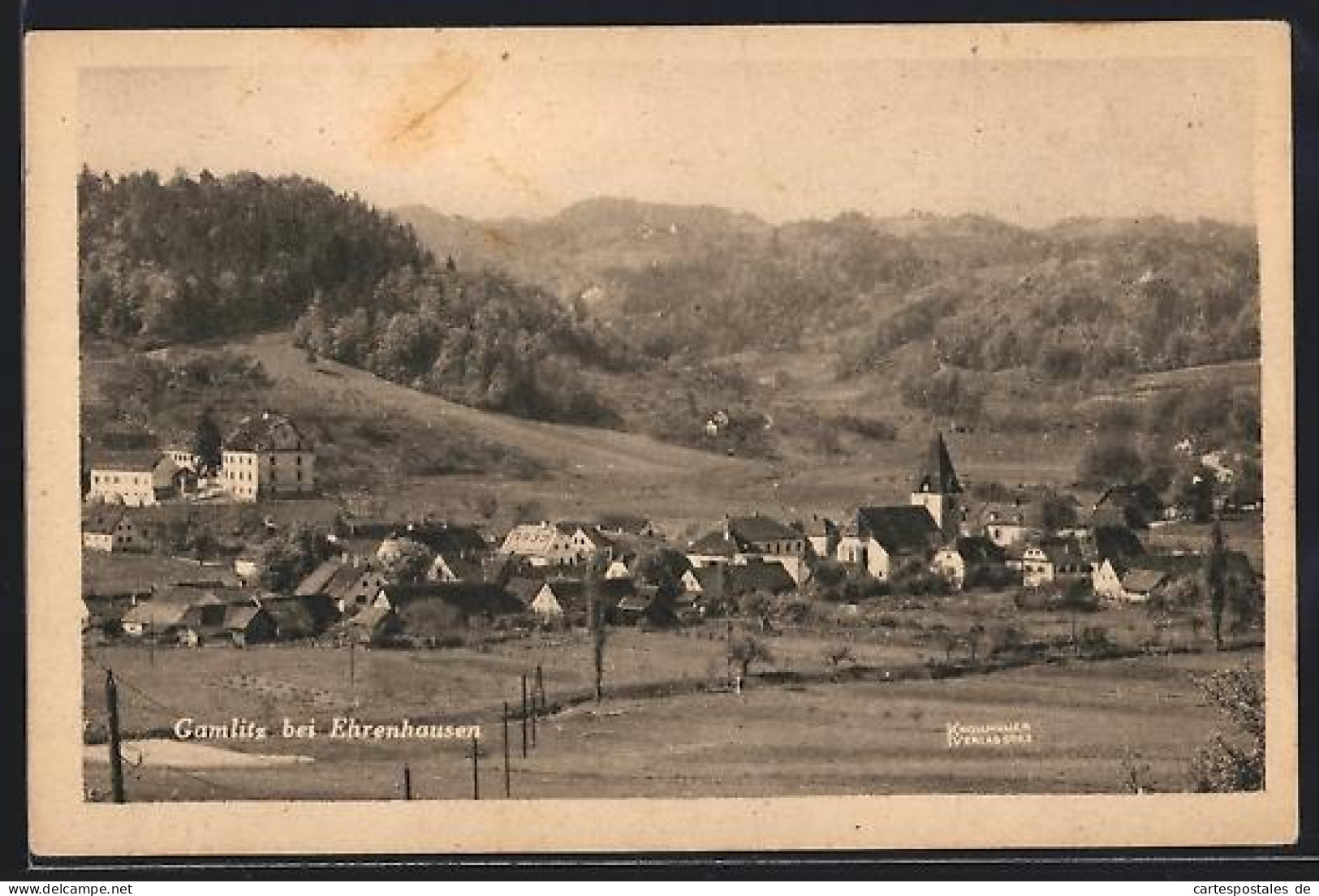 AK Gamlitz bei Ehrenhausen, Blick in den Ort