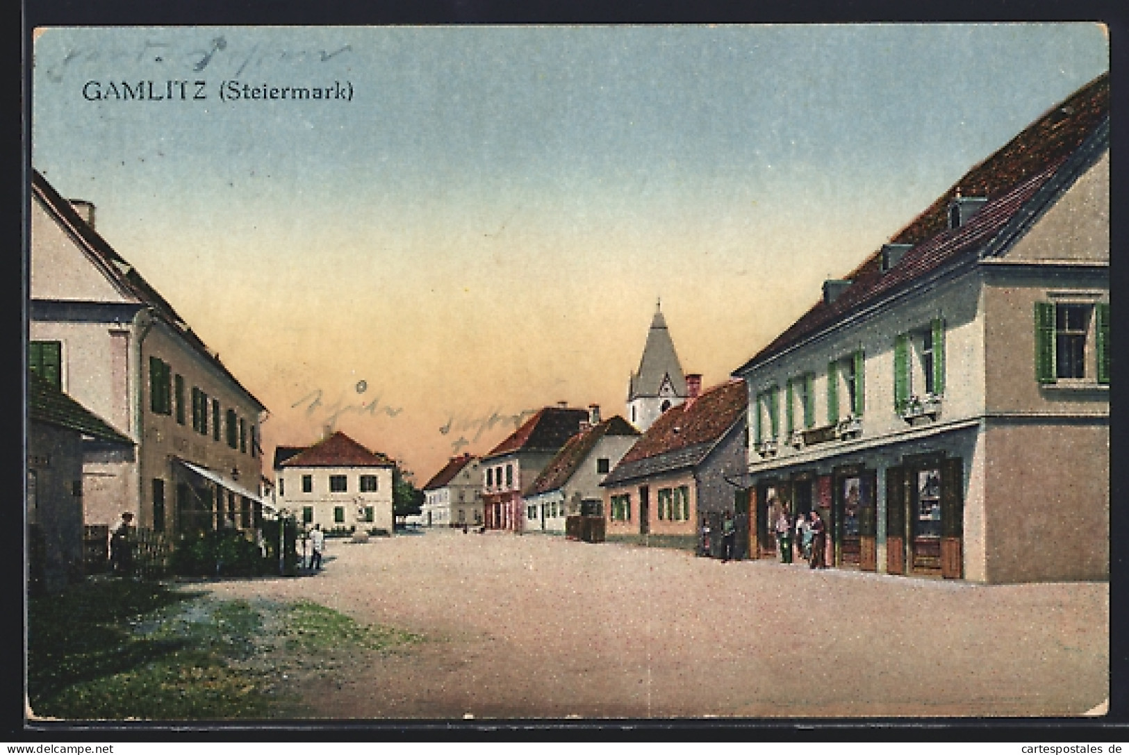 AK Gamlitz /Steiermark, Strassenpartie im Ort