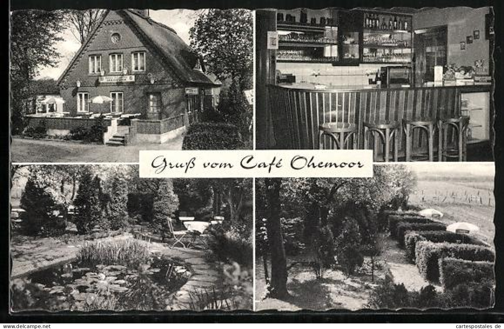 AK Garstedt / Norderstedt, Ausflugslokal und Cafe Ohemoor, Strasse Niendorfer Weg, Innenansicht, Garten