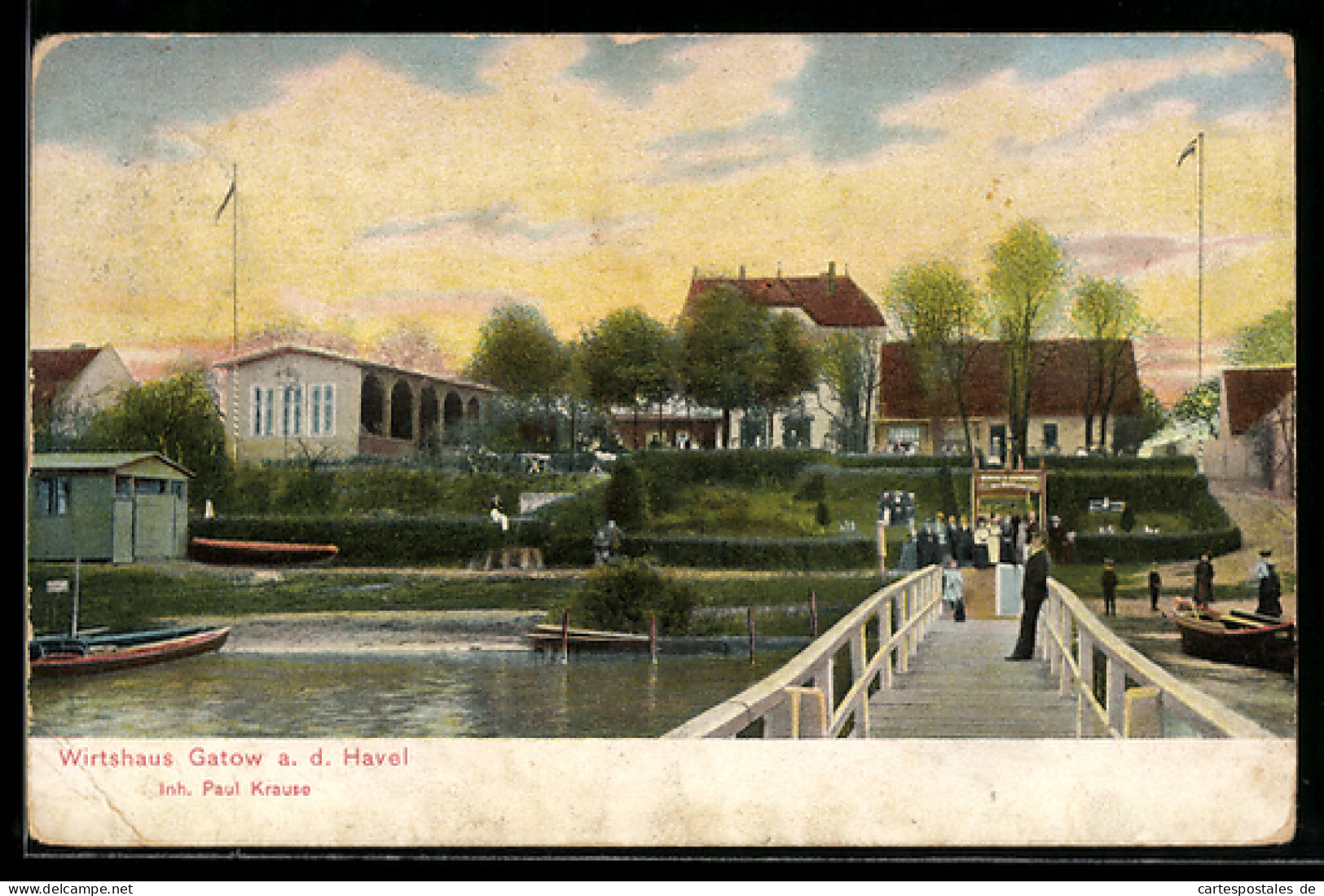 AK Gatow a. d. Havel, Gasthaus Gatow Paul Krause