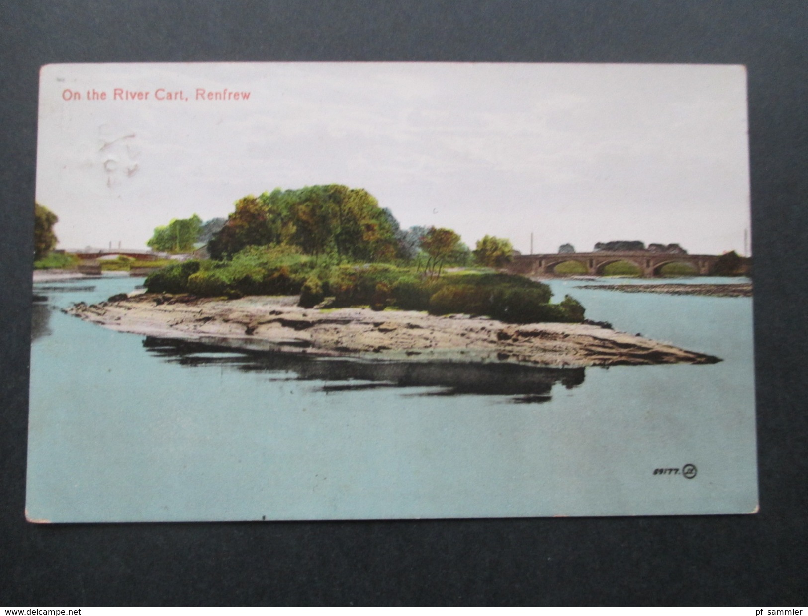 AK GB Schottland 1923 On the River Cart, Renfrew. Renfrewshire. gesendet nach Pesth Ungarn. Valentine's Series