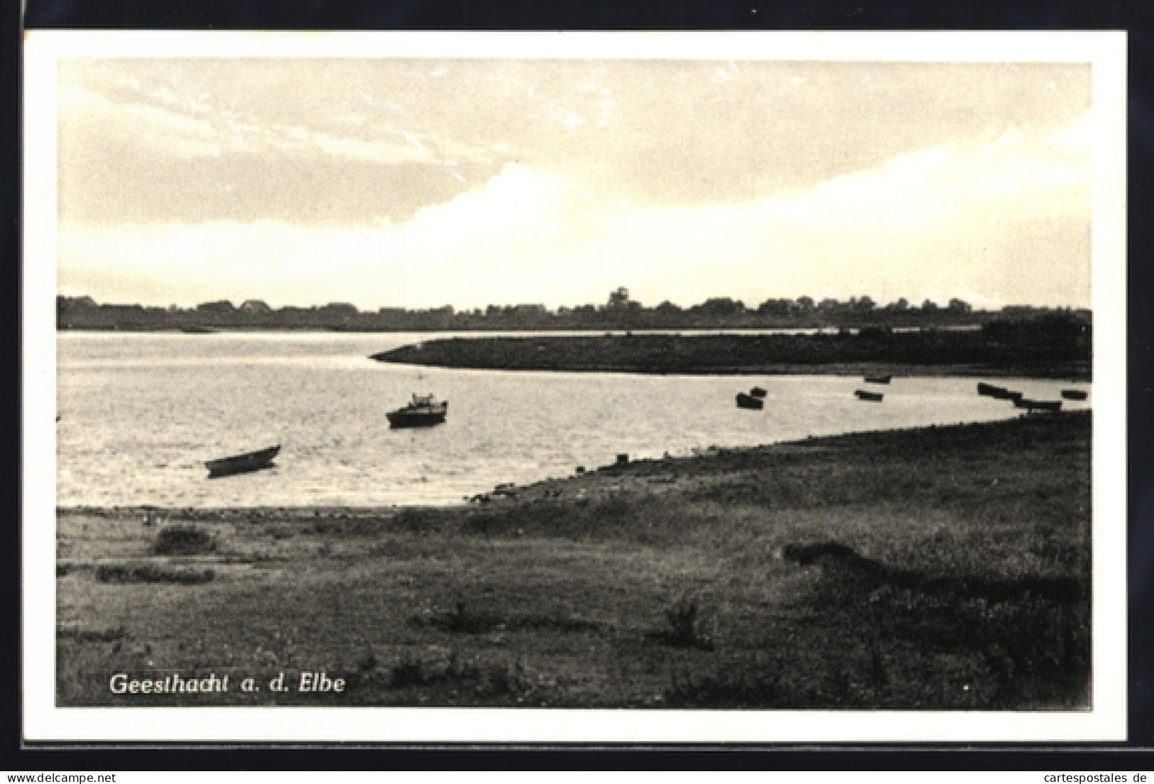 AK Geesthacht a. d. Elbe, Uferpartie