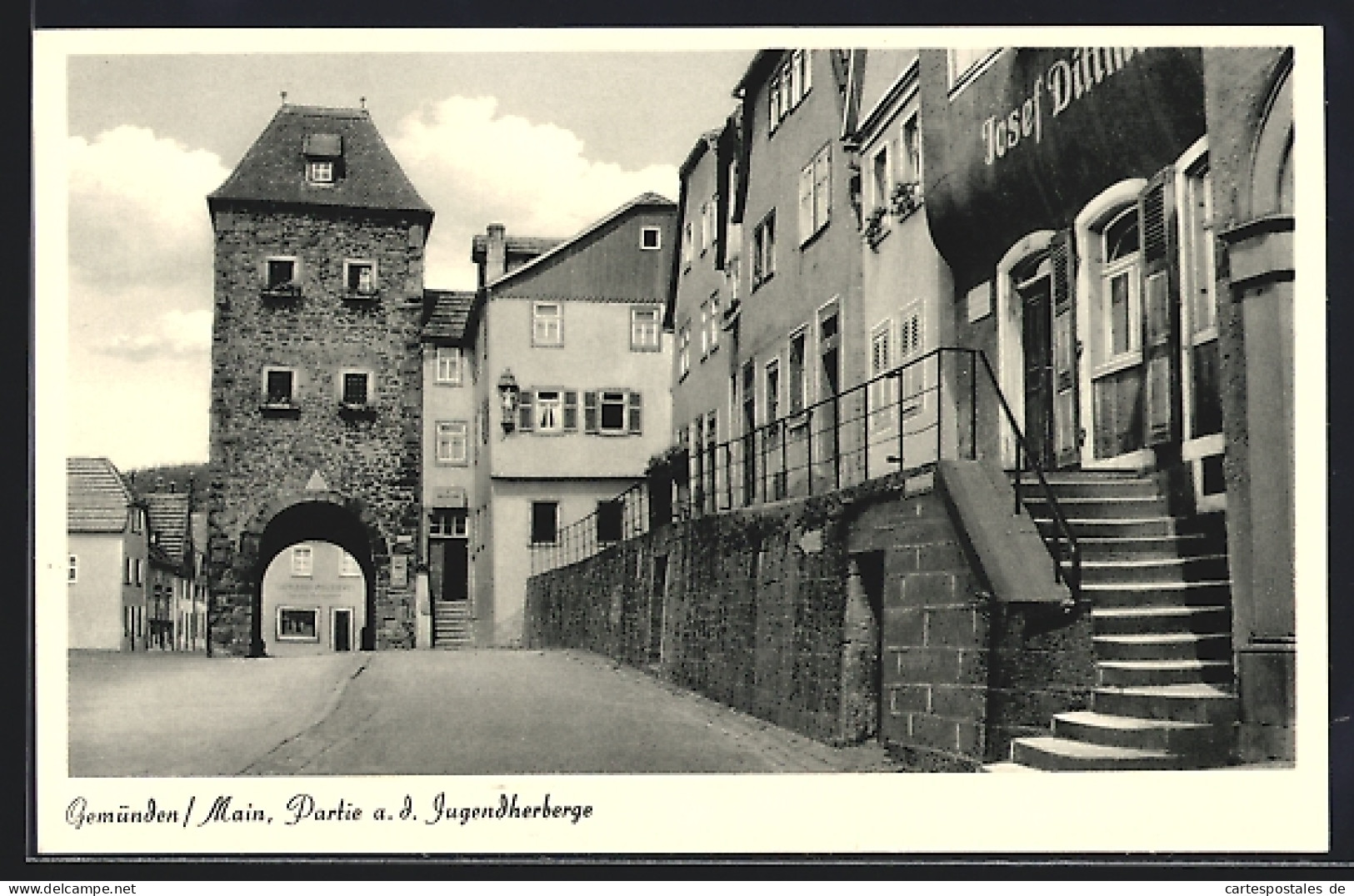 AK Gemünden / Main, Partie an der Jugendherberge