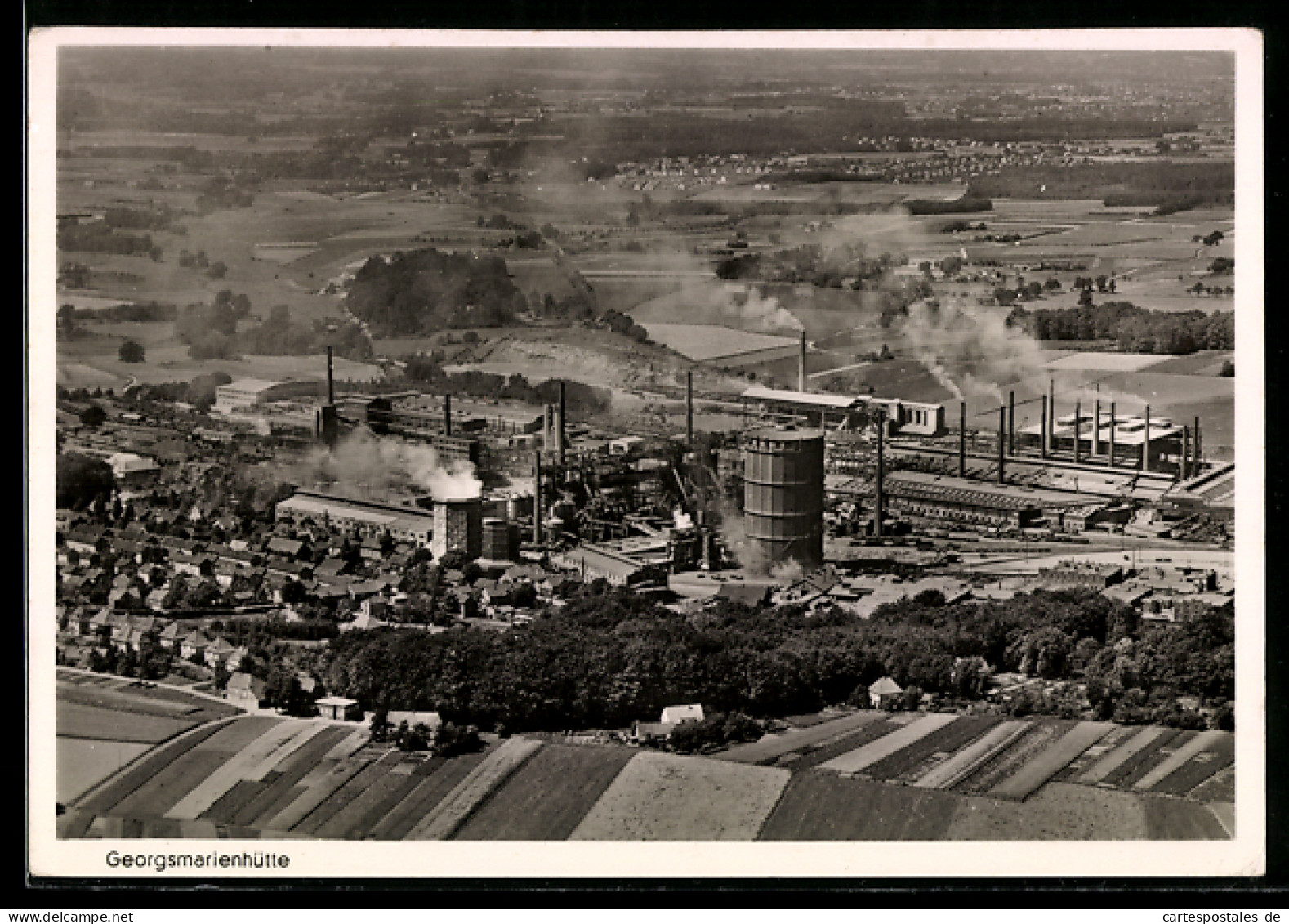 AK Georgsmarienhütte, Hüttenwerk, Industrieanlagen, Gasometer