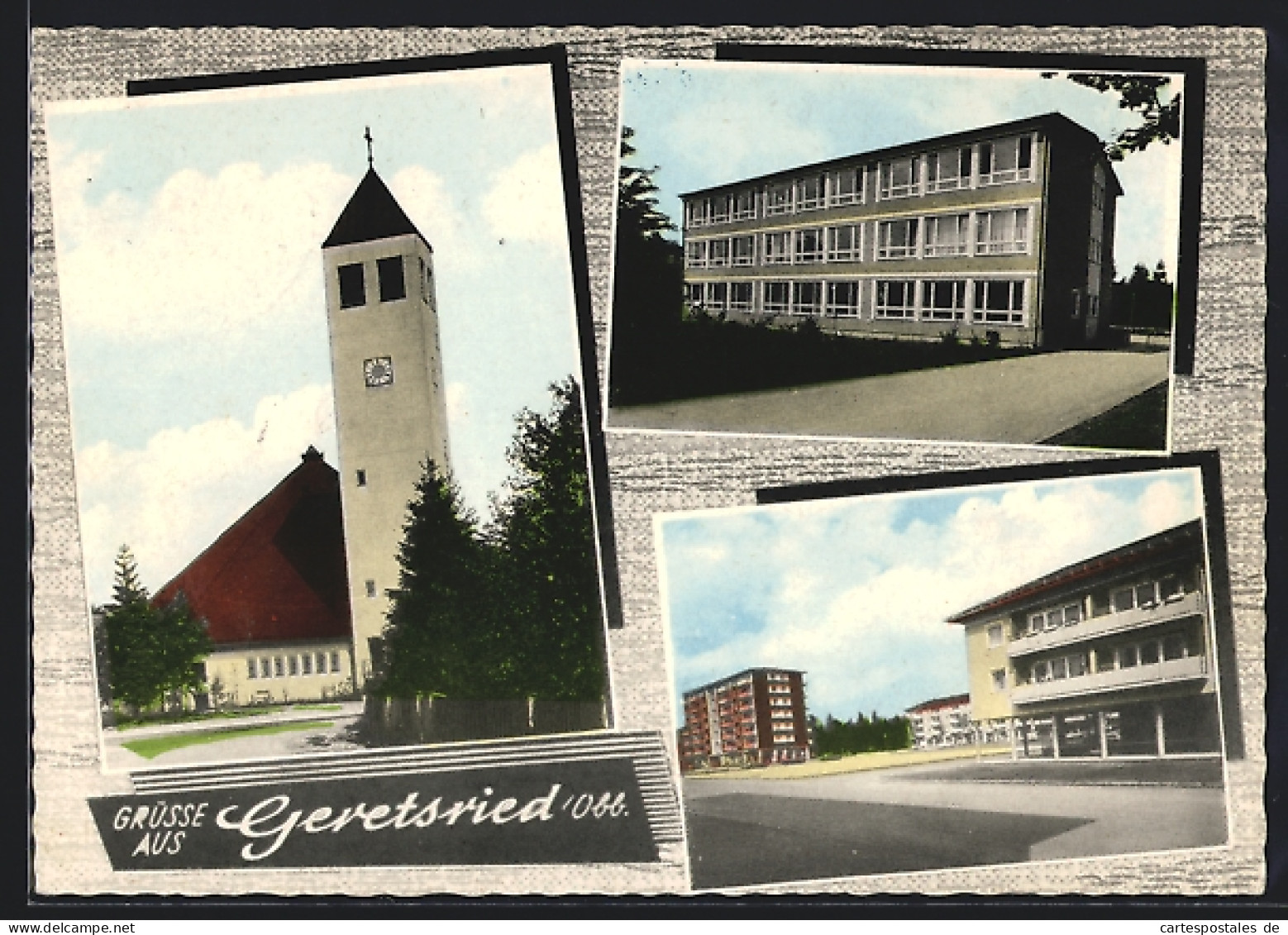 AK Geretsried / Obb., Kirche, Gebäudeansichten