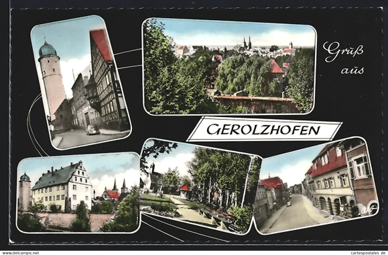 AK Gerolzhofen, Ortsansichten, Strassenpartie