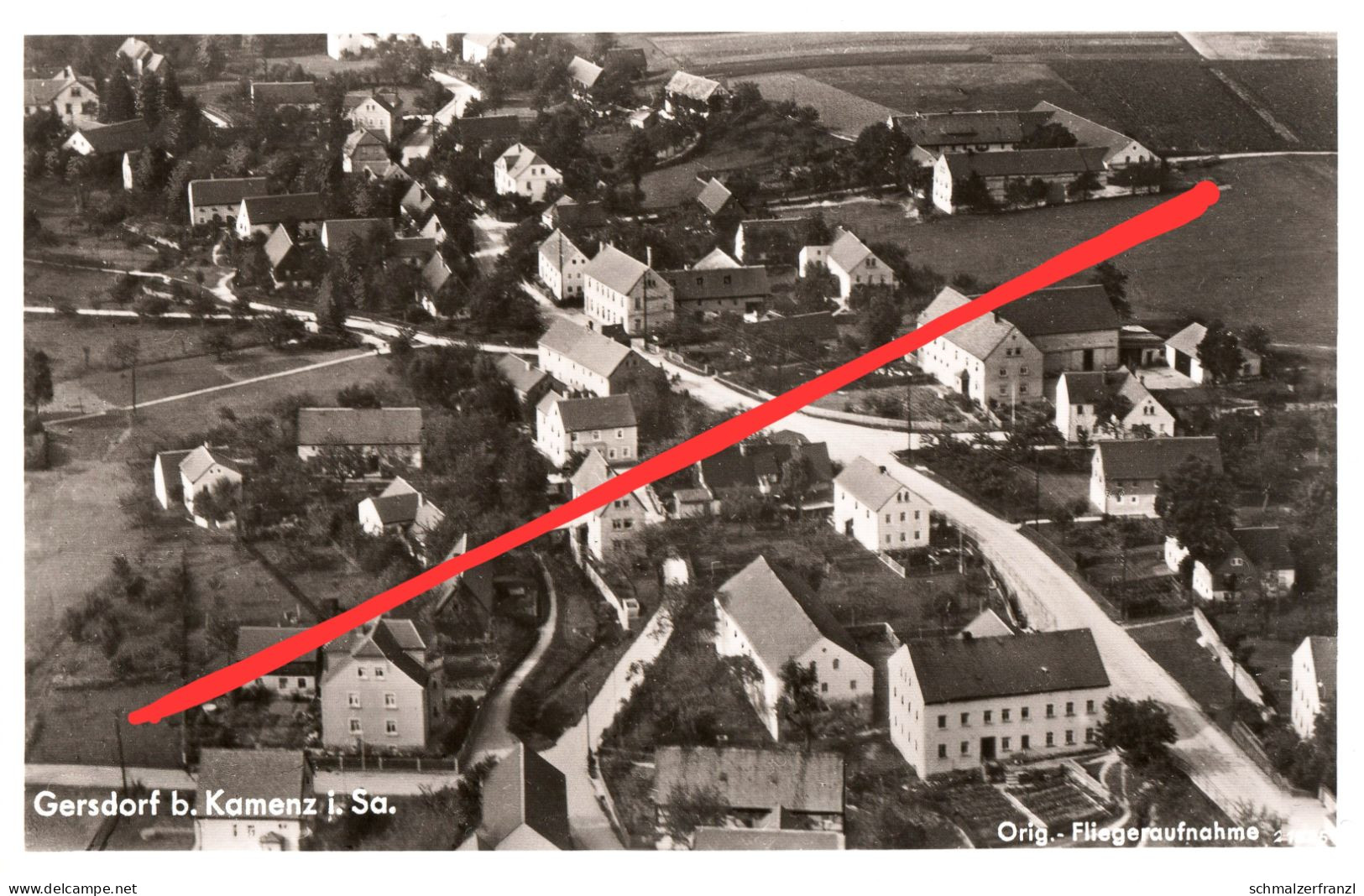 AK Gersdorf Gasthof ? Strähle Luftbild Flieferaufnahme a Haselbachtal Bischheim Steina Möhrsdorf Elstra Pulsnitz Kamenz