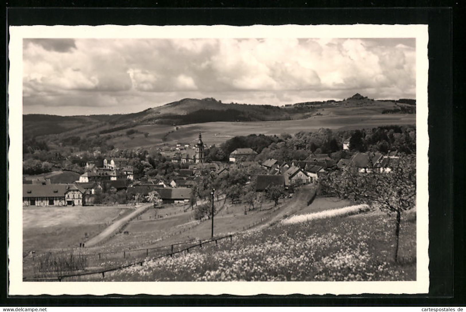 AK Gersfeld /Rhön, Ortsansicht mit Wachtküppel