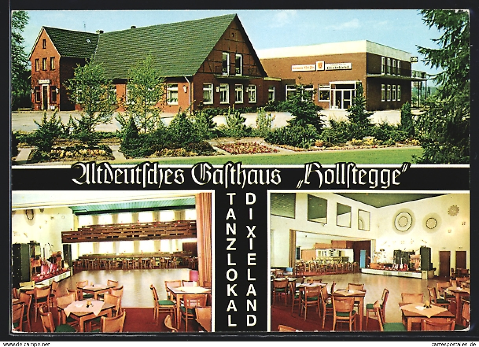 AK Gescher, Altdeutsches Gasthaus Hollstegge in drei Ansichten