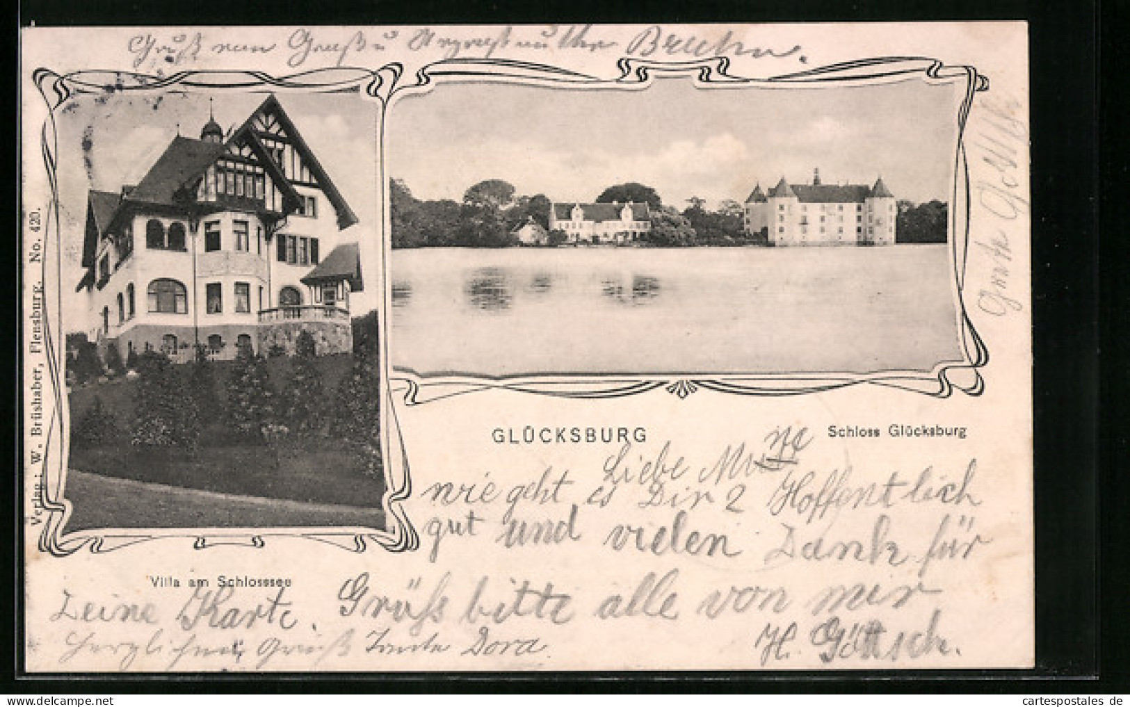 AK Glücksburg, Villa am Schlosssee, Schloss Glücksburg