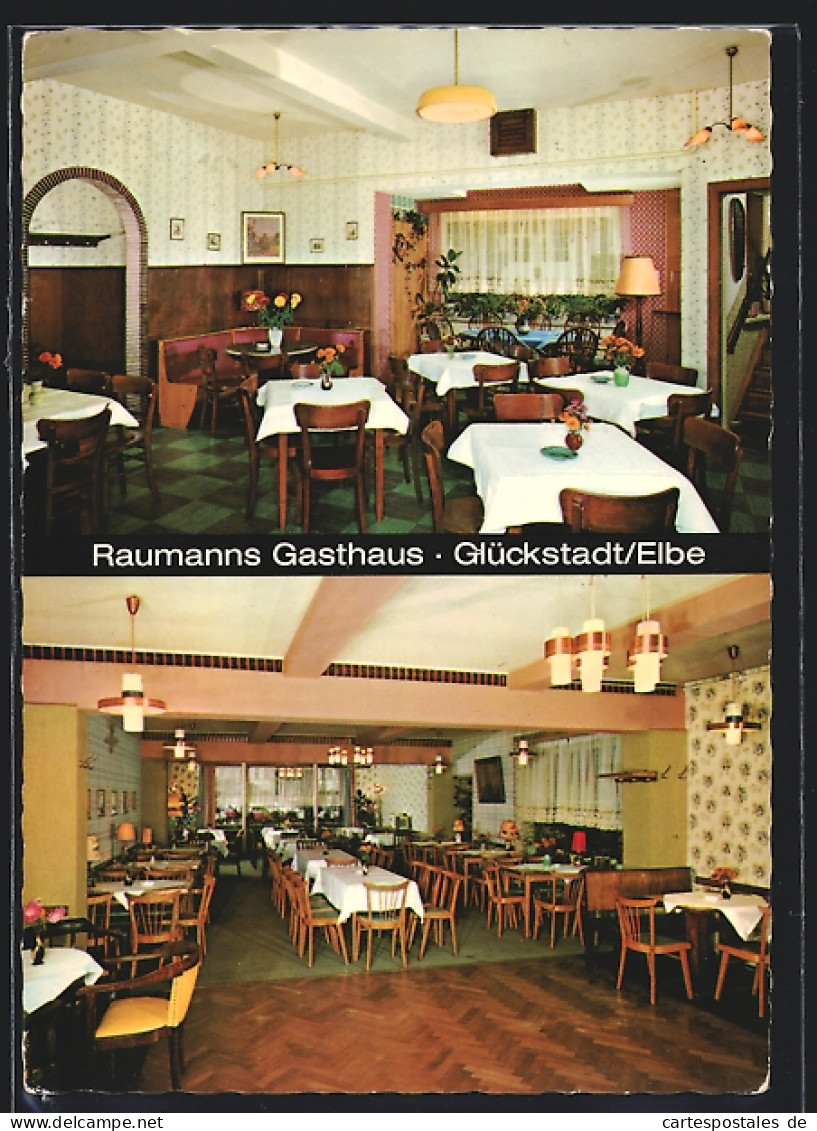 AK Glückstadt /Elbe, Raumanns Gasthaus, Innenansichten