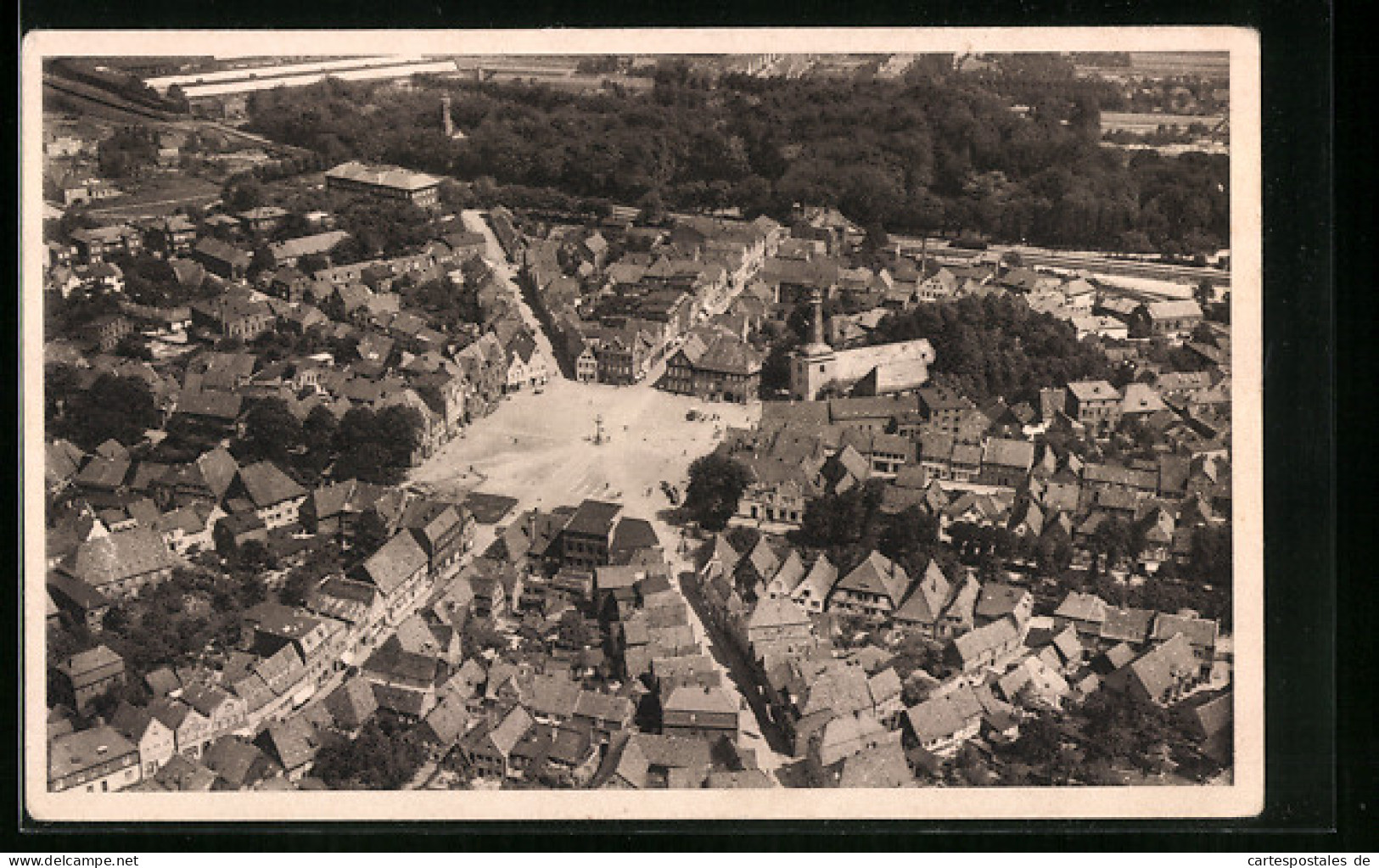 AK Glückstadt, Ortsansicht vom Flugzeug aus