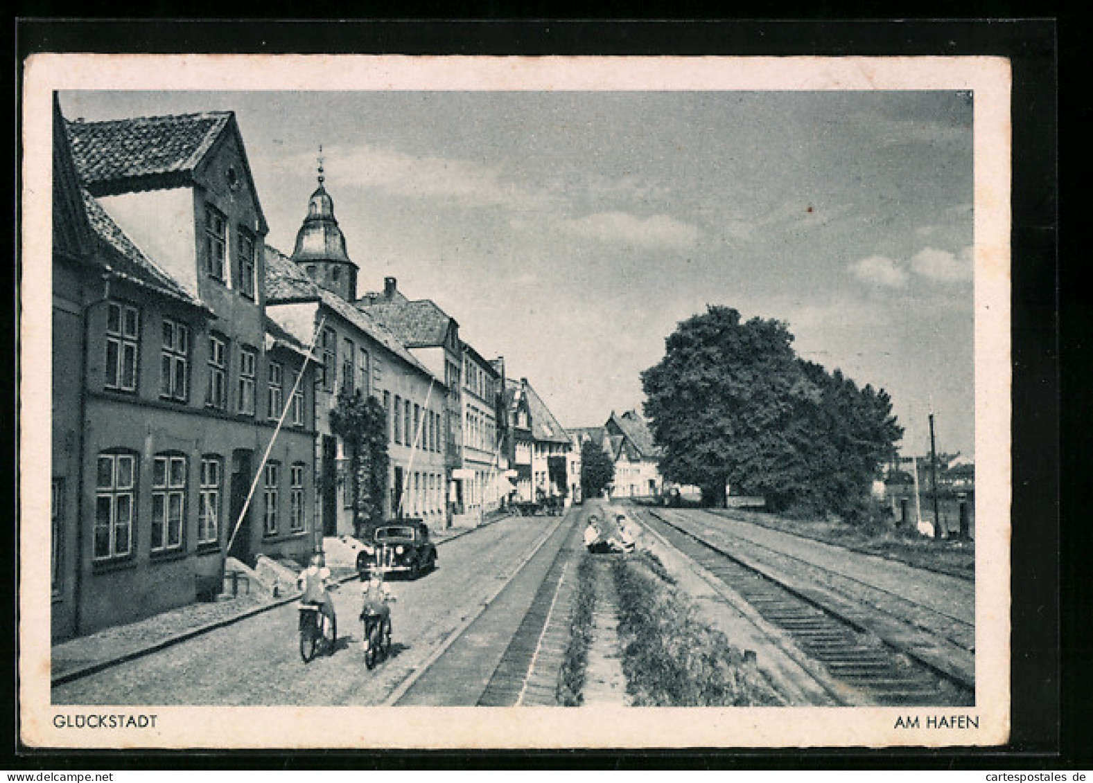 AK Glückstadt, Partie am Hafen