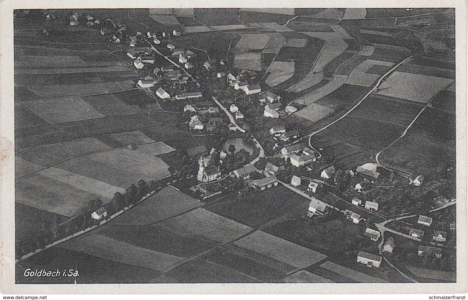 AK Goldbach Sachsen Luftbild Fliegeraufnahme Bischofswerda Großharthau Frankenthal Weickersdorf Rammenau Geißmannsdorf