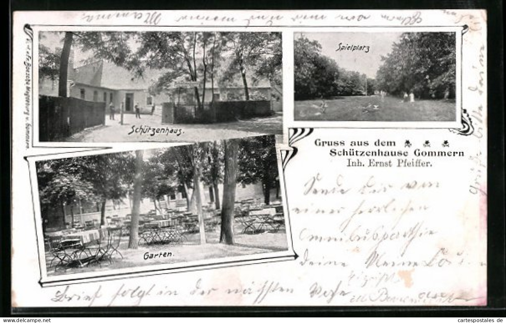 AK Gommern, Schützenhaus, Spielplatz, Garten