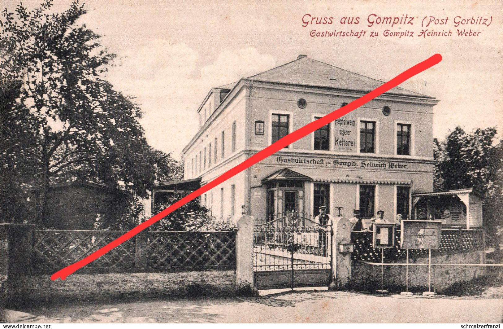 AK Gompitz Gasthof a Dresden Pennrich Gorbitz Kesselsdorf Ockerwitz Omsewitz Freital Pesterwitz Altfranken Podemus