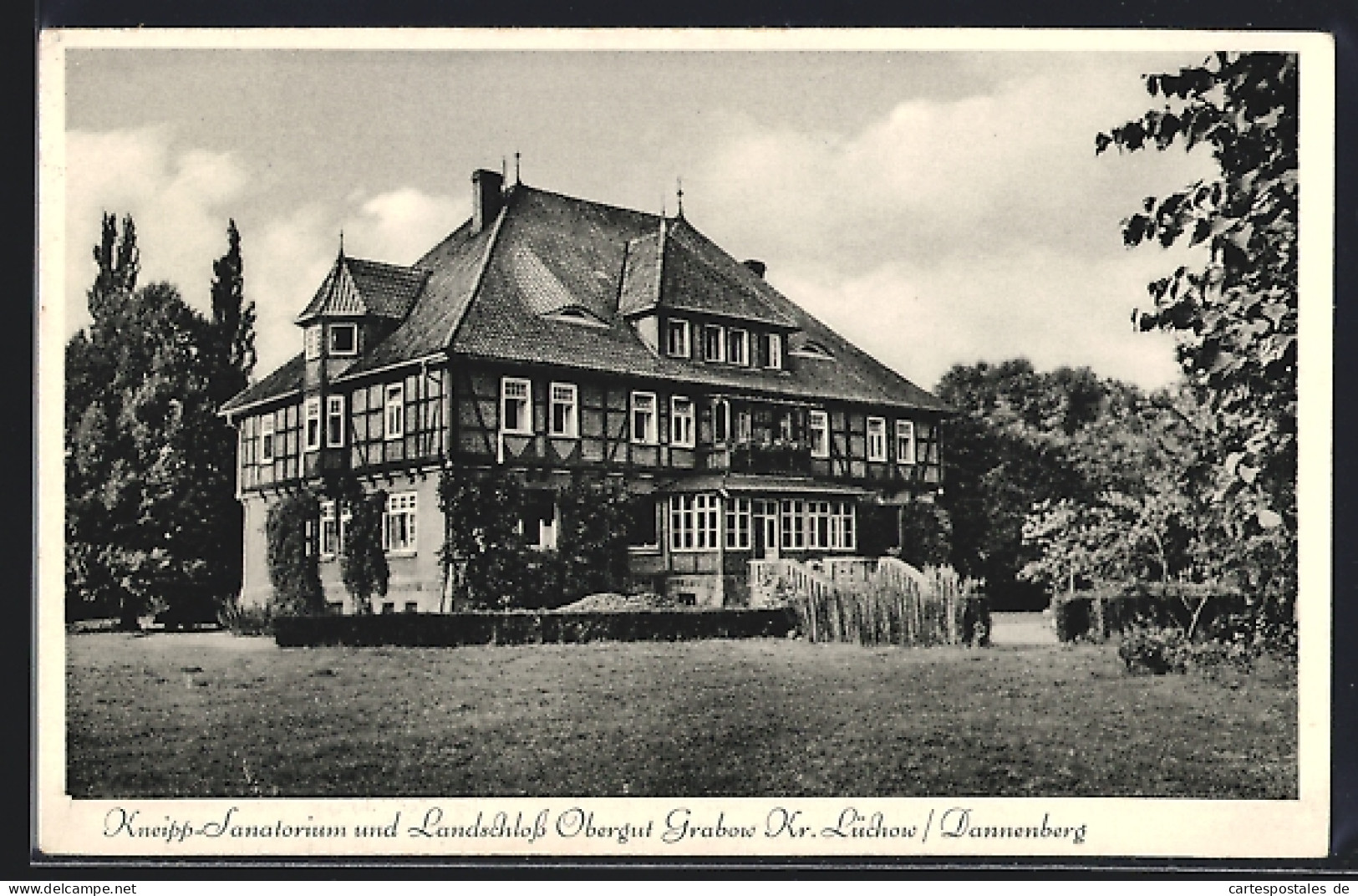 AK Grabow / Dannenberg, Kneipp-Sanatorium Schloss Obergut
