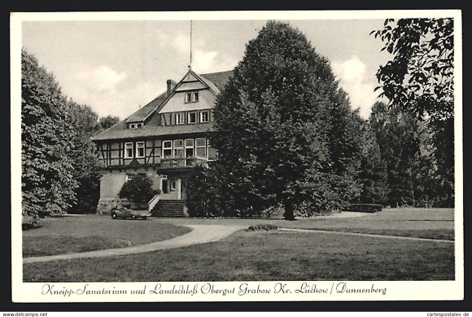 AK Grabow /Kr. Lüchow /Dannenberg, Kneipp-Sanatorium und Landschloss Obergut Grabow