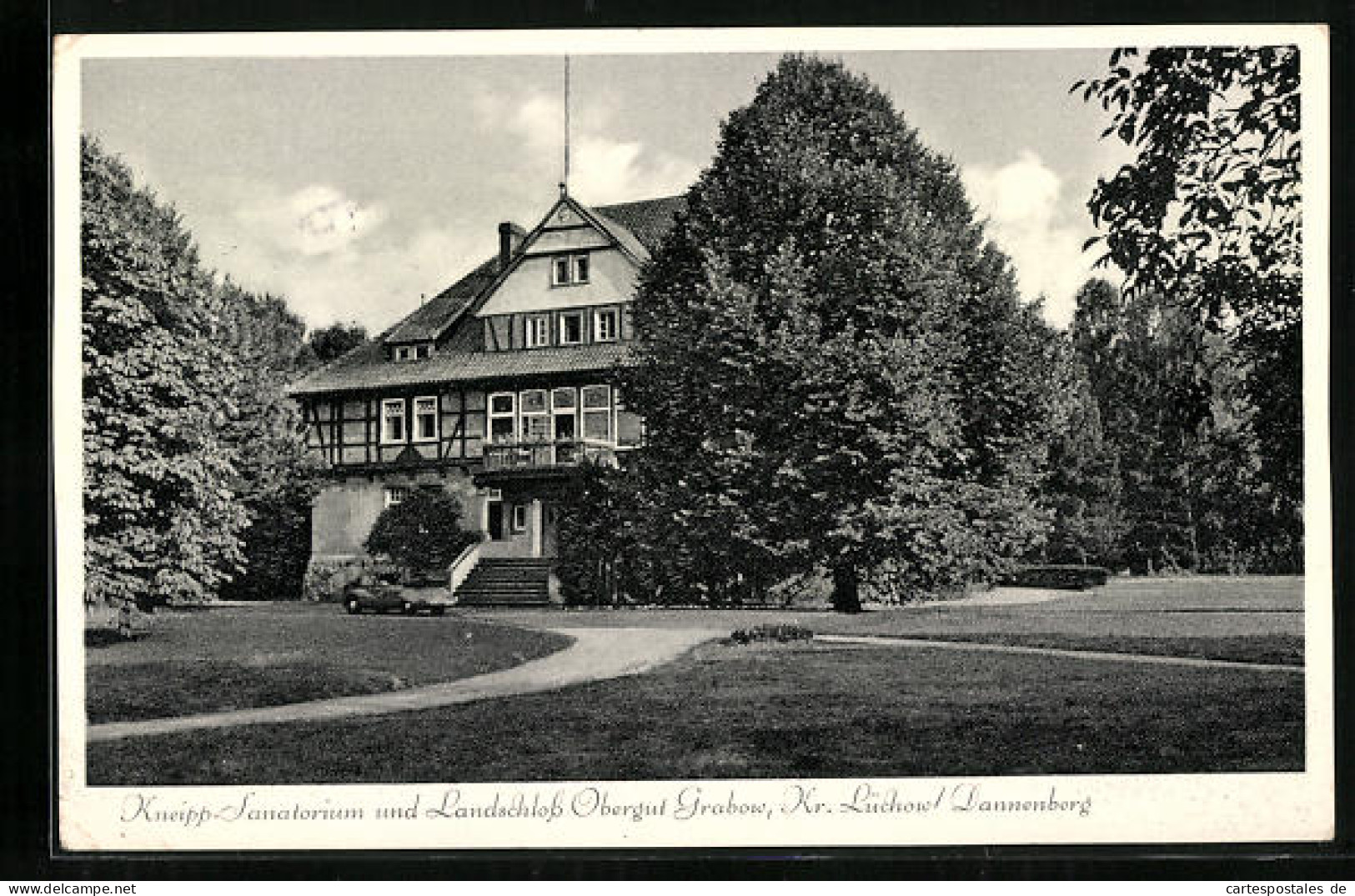 AK Grabow /Kr. Lüchow /Dannenberg, Kneipp-Sanatorium und Landschloss Obergut Grabow