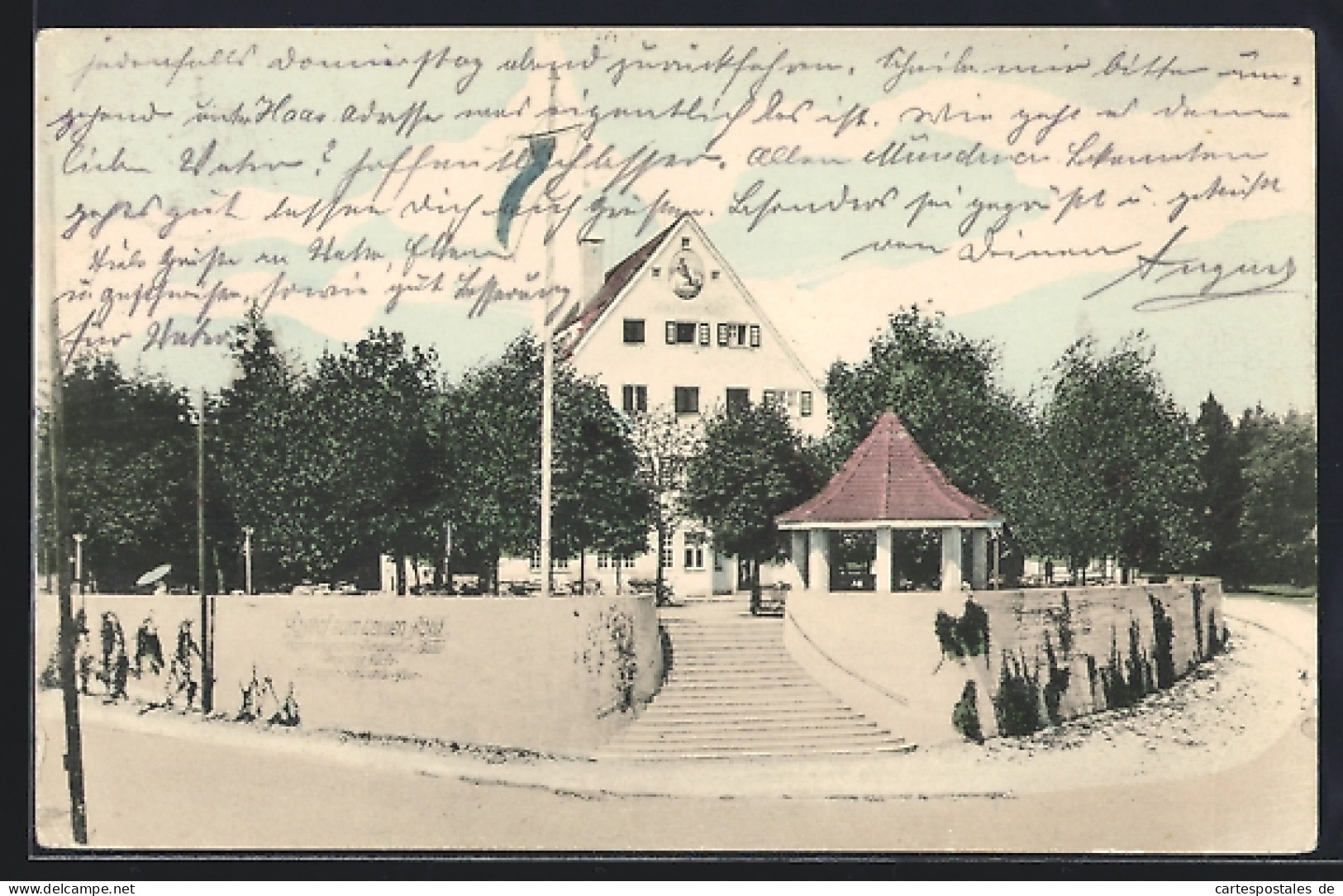 AK Gräfelfing, Gasthof und Pension Zum weissen Rössl