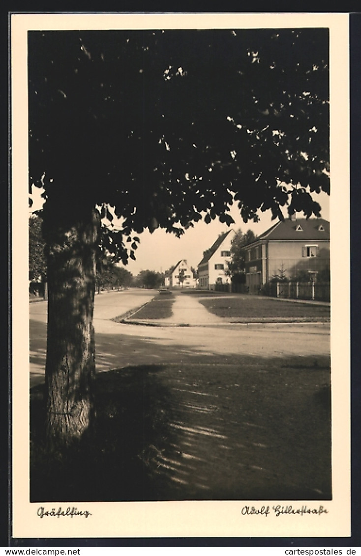 AK Gräfelfing, Strasse mit Kreissparkasse