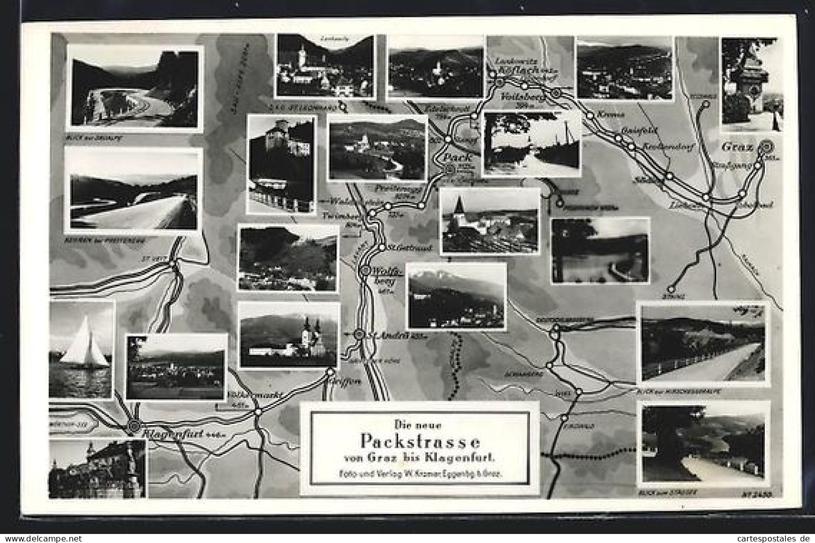 AK Graz, Karte mit Ortsansichten, St. Andrä, Voitsberg und Edelschrott