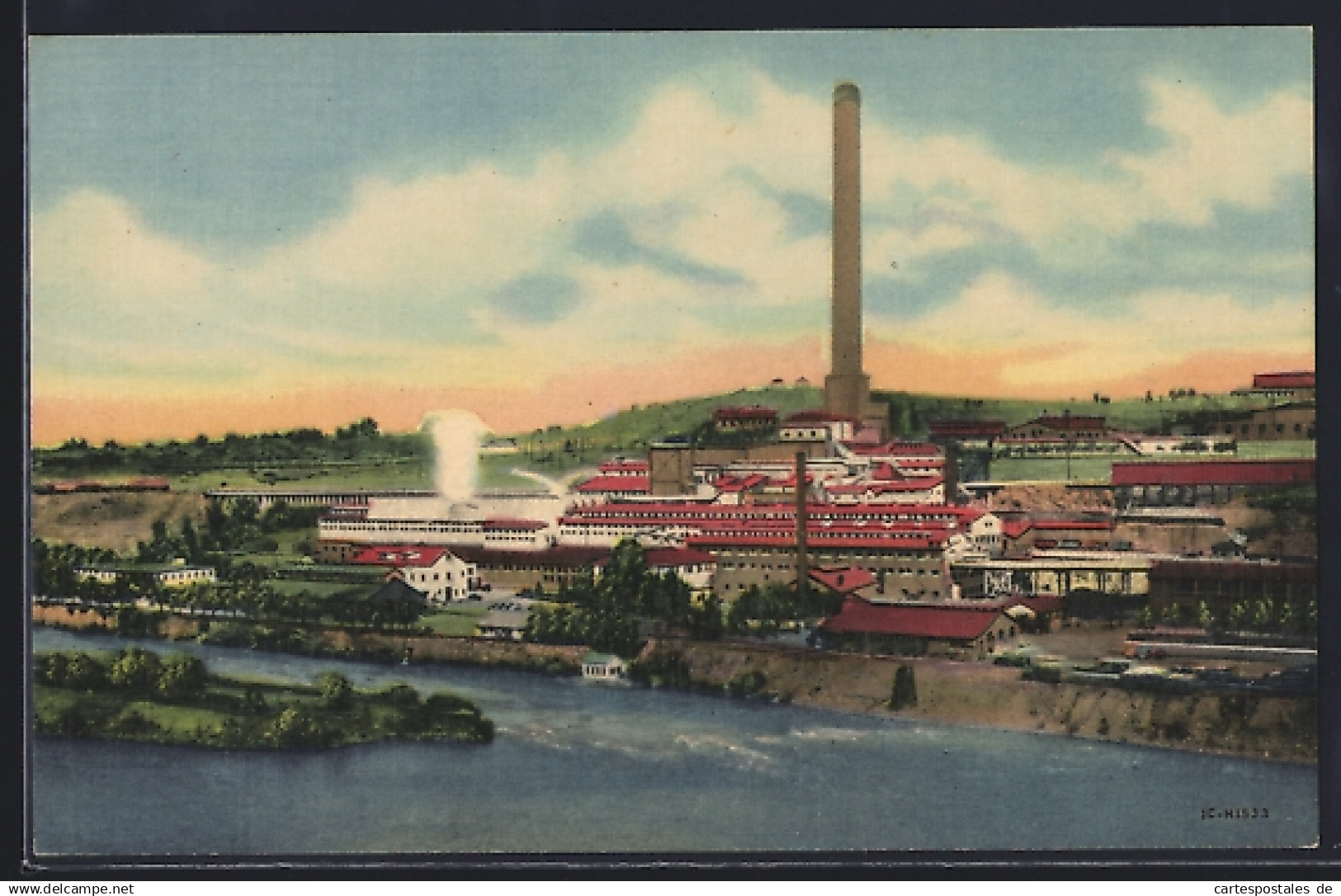 AK Great Falls, MT, Looking across the mighty Missouri River at the Anaconda Mining Co. Smelter